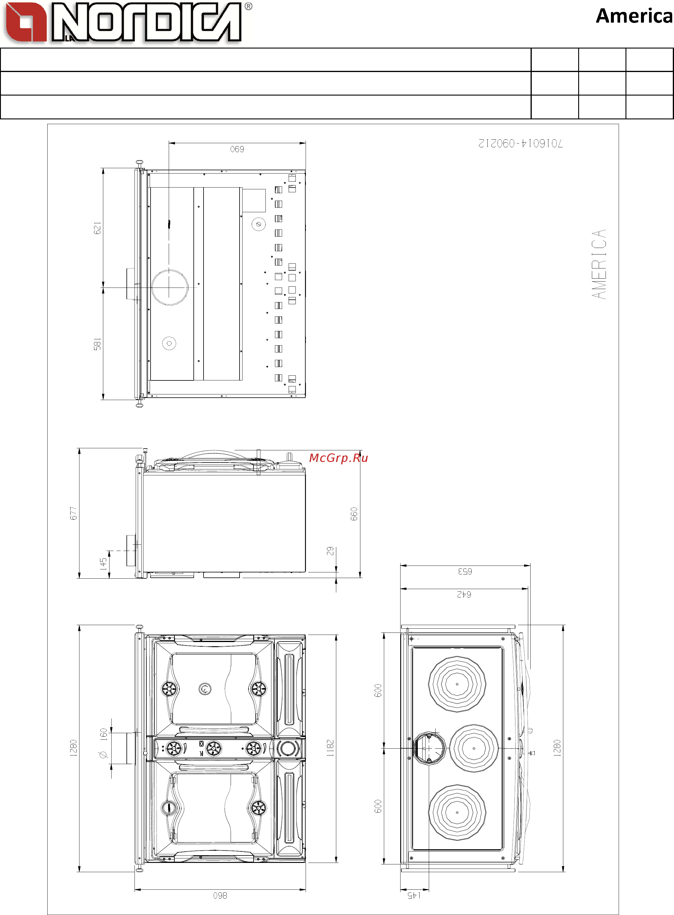 La Nordica America кремовая Технический паспорт онлайн [2/2] 279497