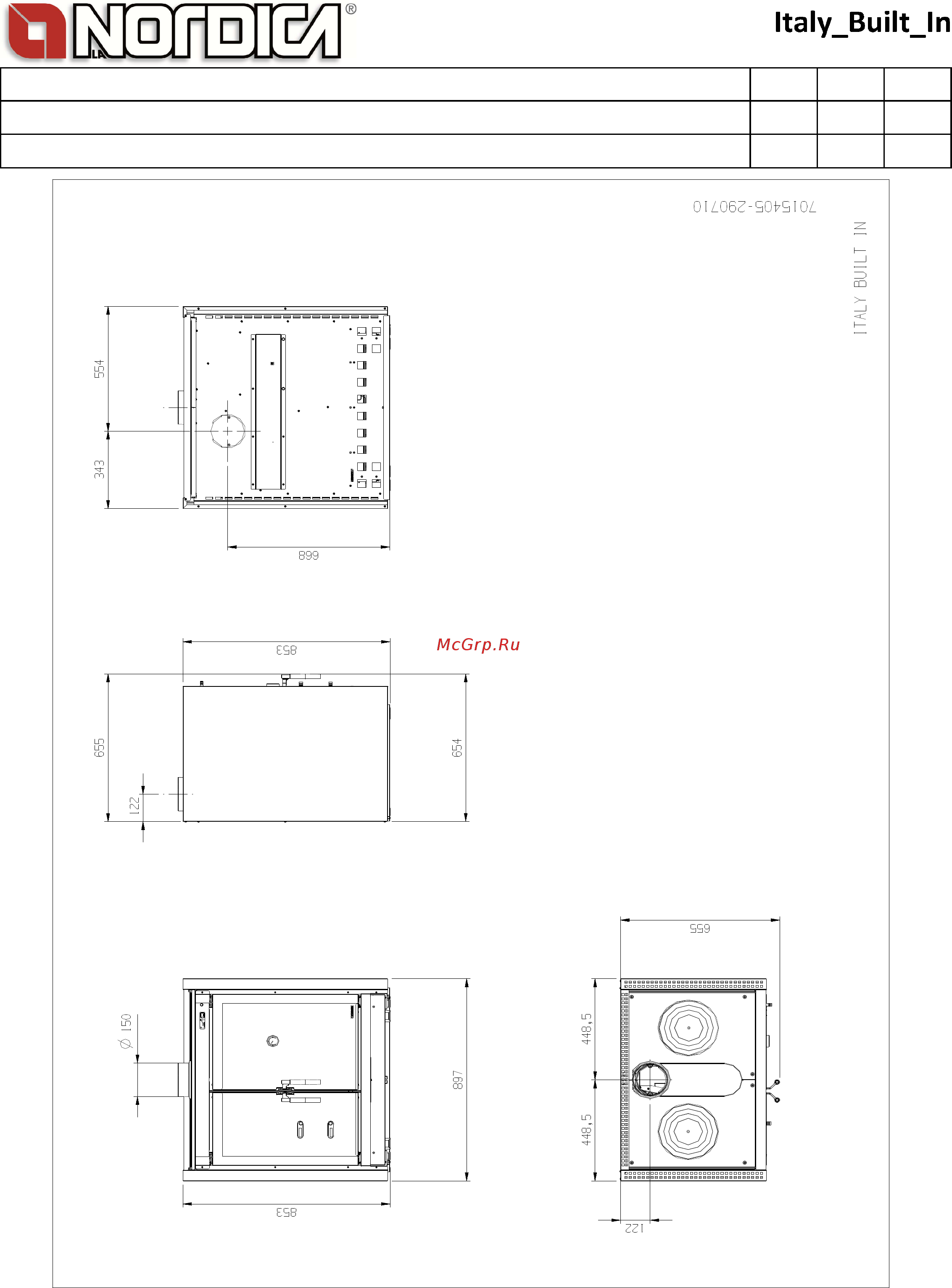 La Nordica Italy Built-in Технический паспорт онлайн [2/2] 279531
