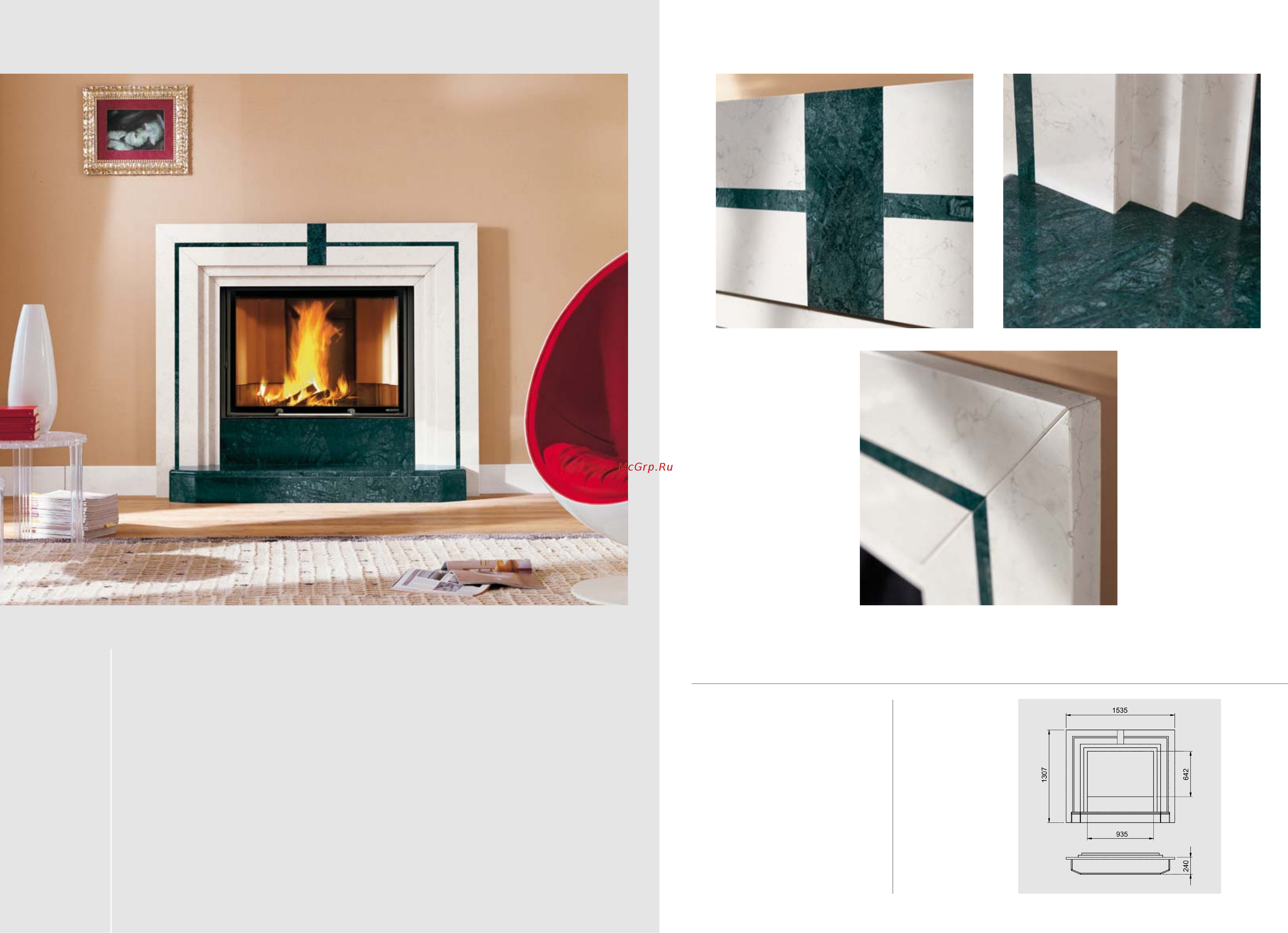 La Nordica Focolare 80 Bifacciale Hybrid [21/91] Rivestimento asiago