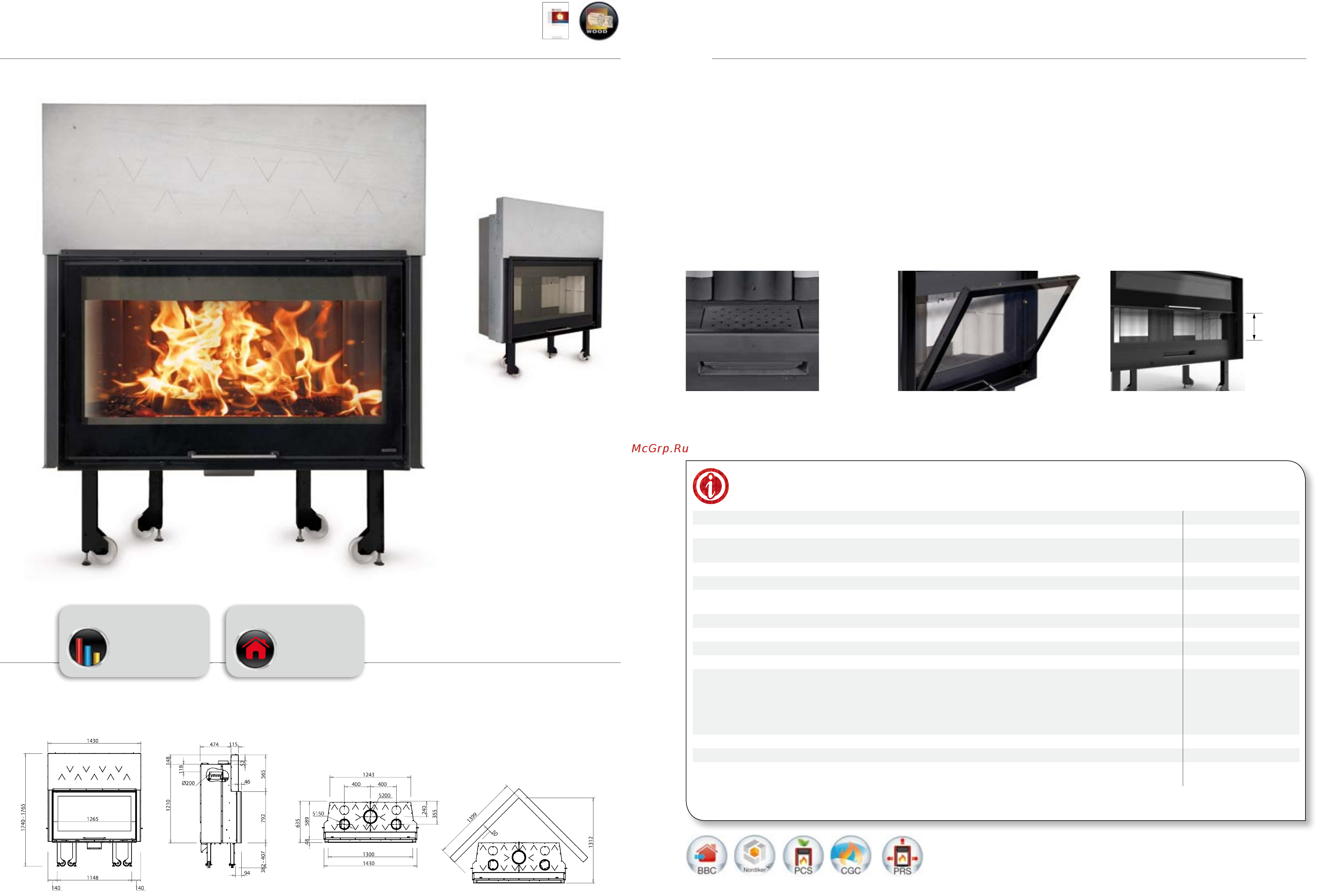 La Nordica Inserto 100 Crystal Ventilato [70/91] Monoblocco 1300 h800 piano