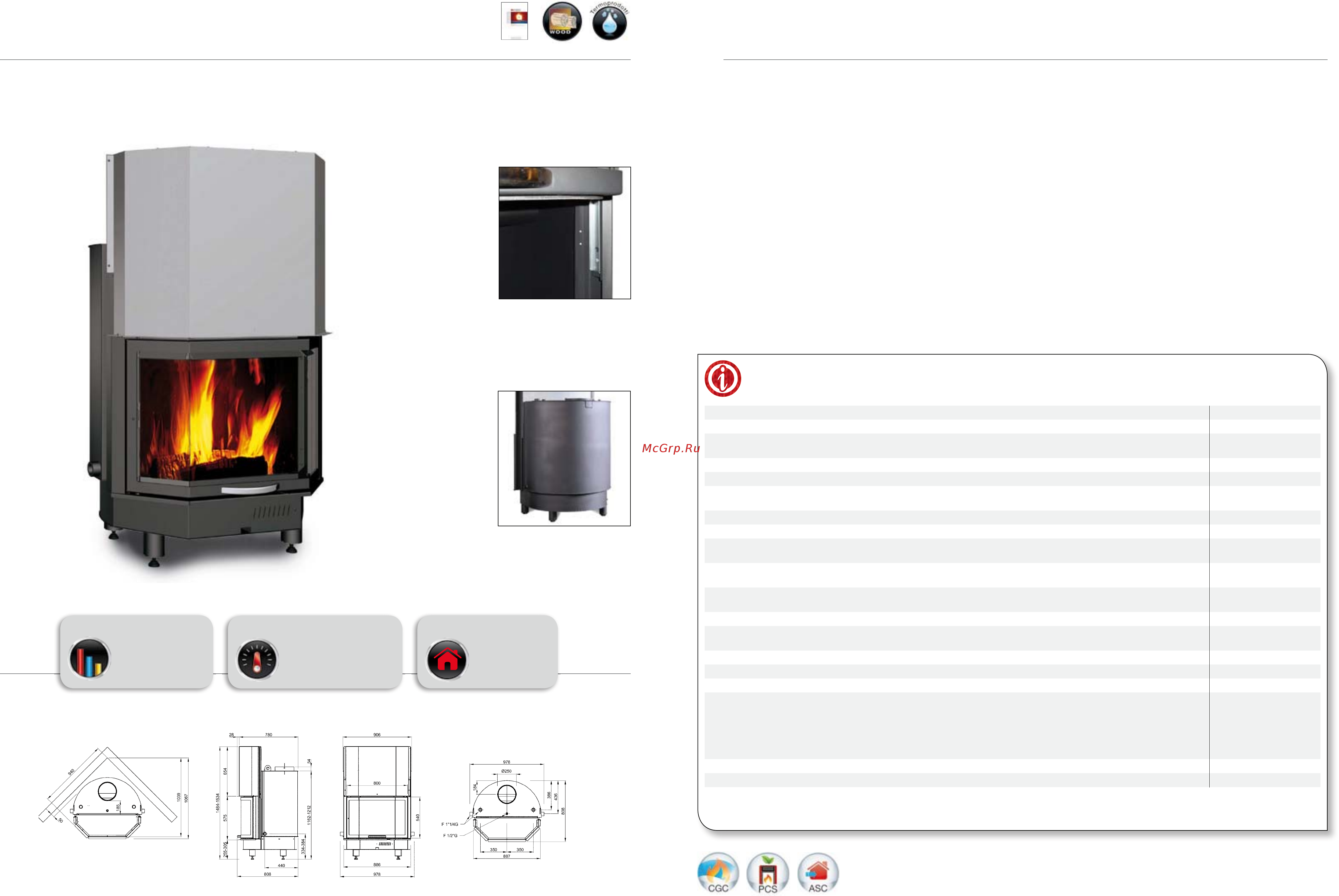 La Nordica Inserto 100 Crystal Ventilato [77/91] Termocamino 800 prismatico