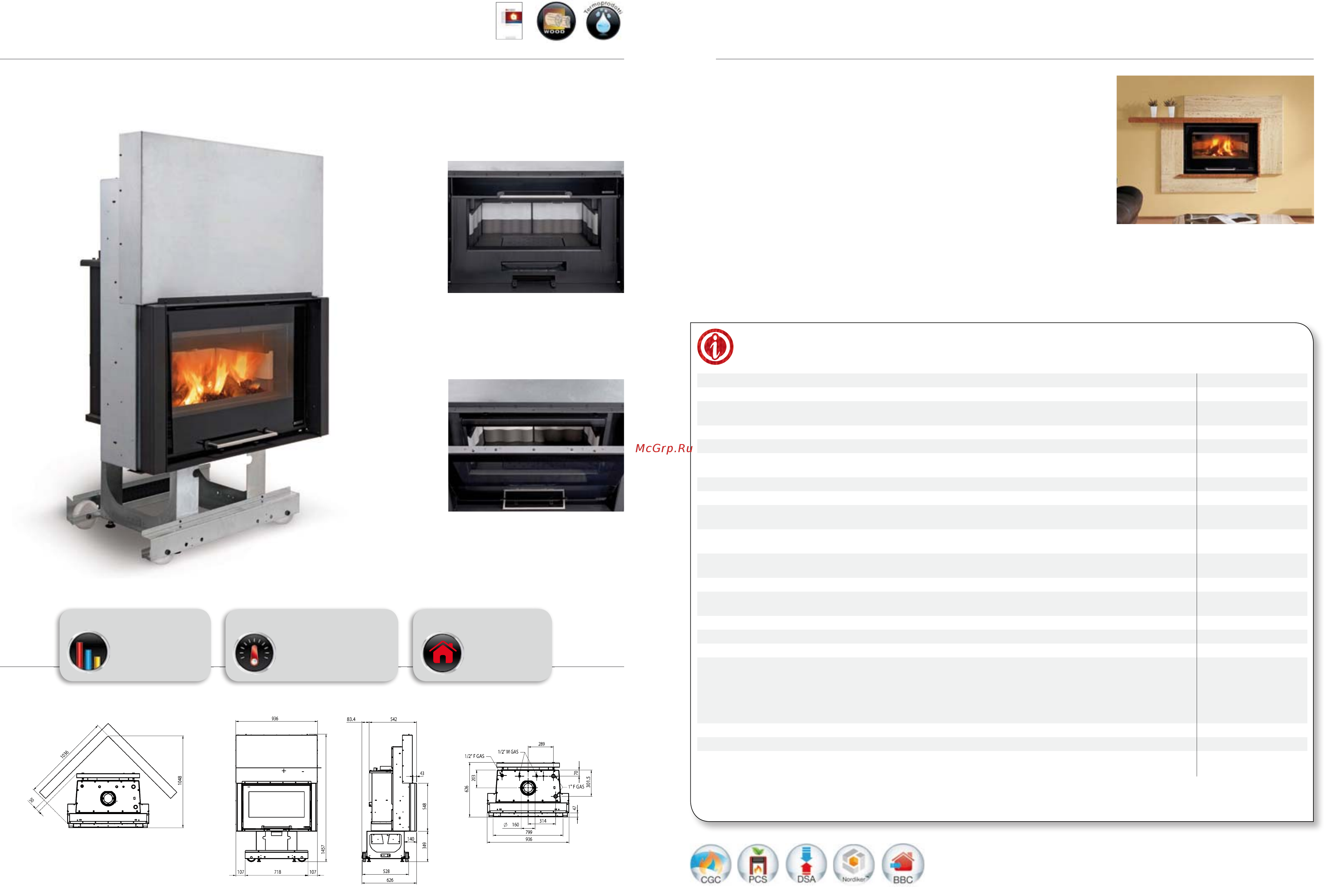 La Nordica Inserto 100 Crystal Ventilato [79/91] Termocamino base d s a