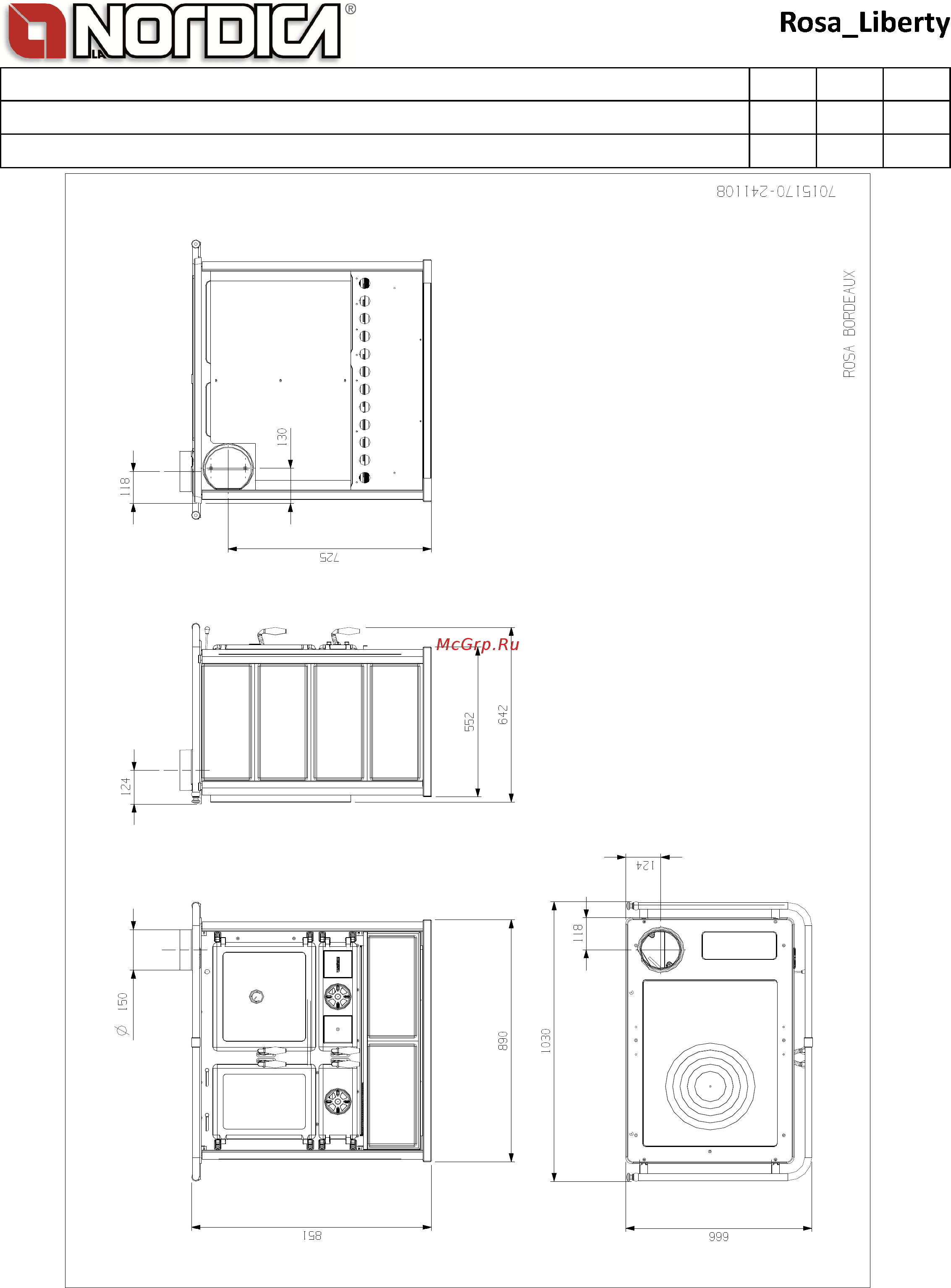 La Nordica Rosa Liberty Технический паспорт онлайн [2/2] 279545