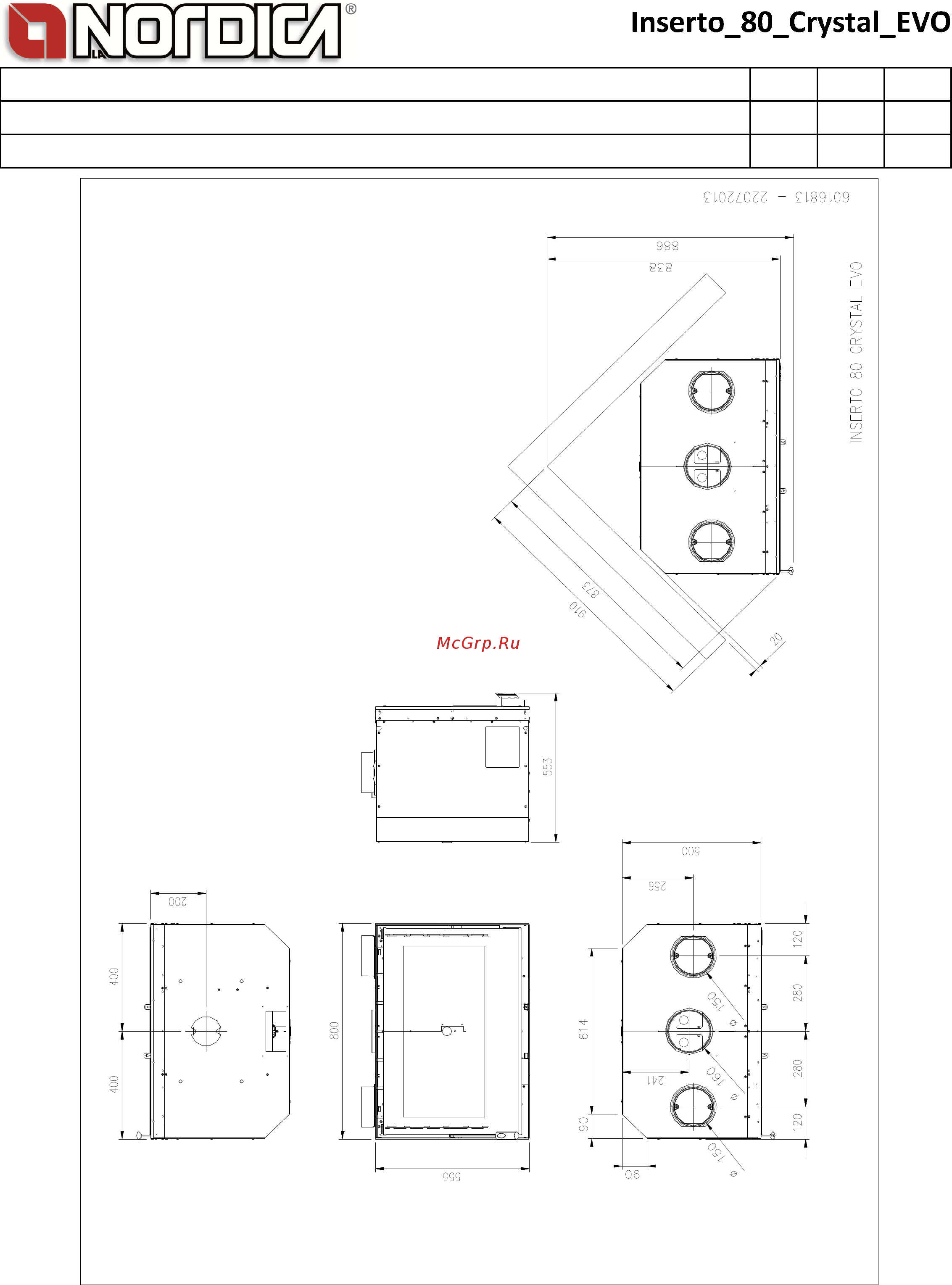 La Nordica Inserto 80 Crystal Evo Ventilato Технический паспорт онлайн [2/2] 279558