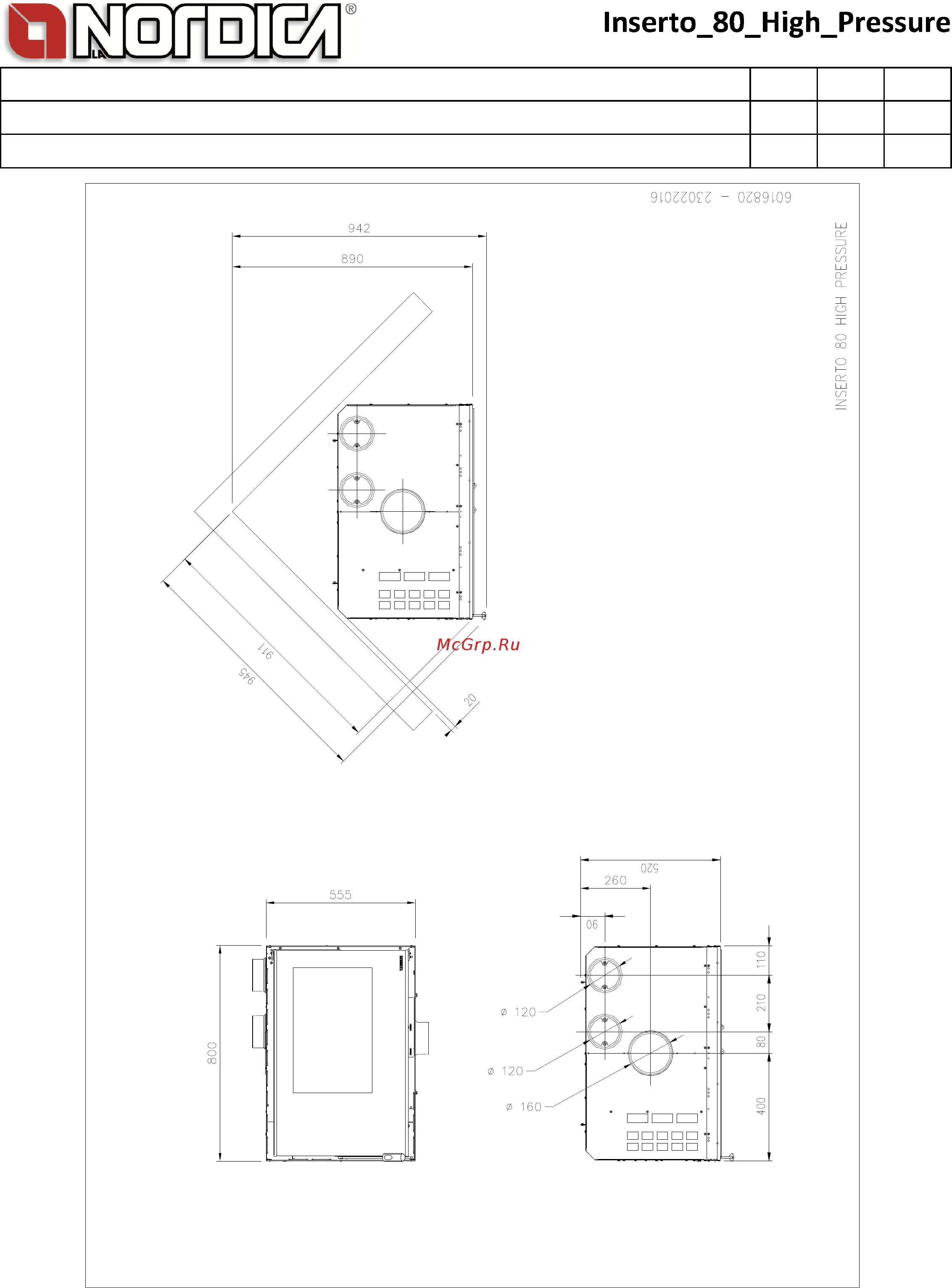 La Nordica Inserto 80 High Pressure Технический паспорт онлайн [2/2] 279565