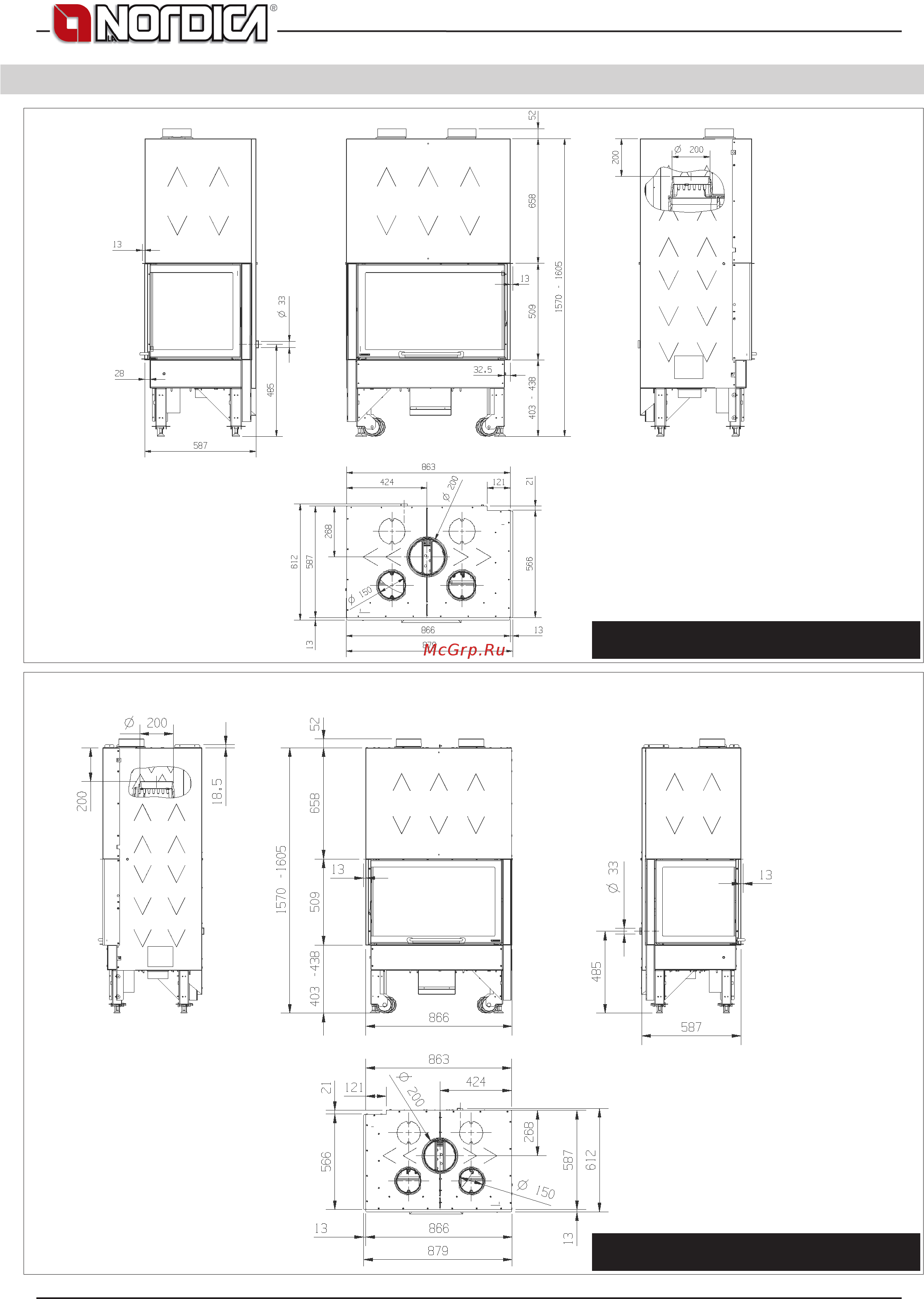 La Nordica Monoblocco 800 Angolo SX [70/76] Dimensiones
