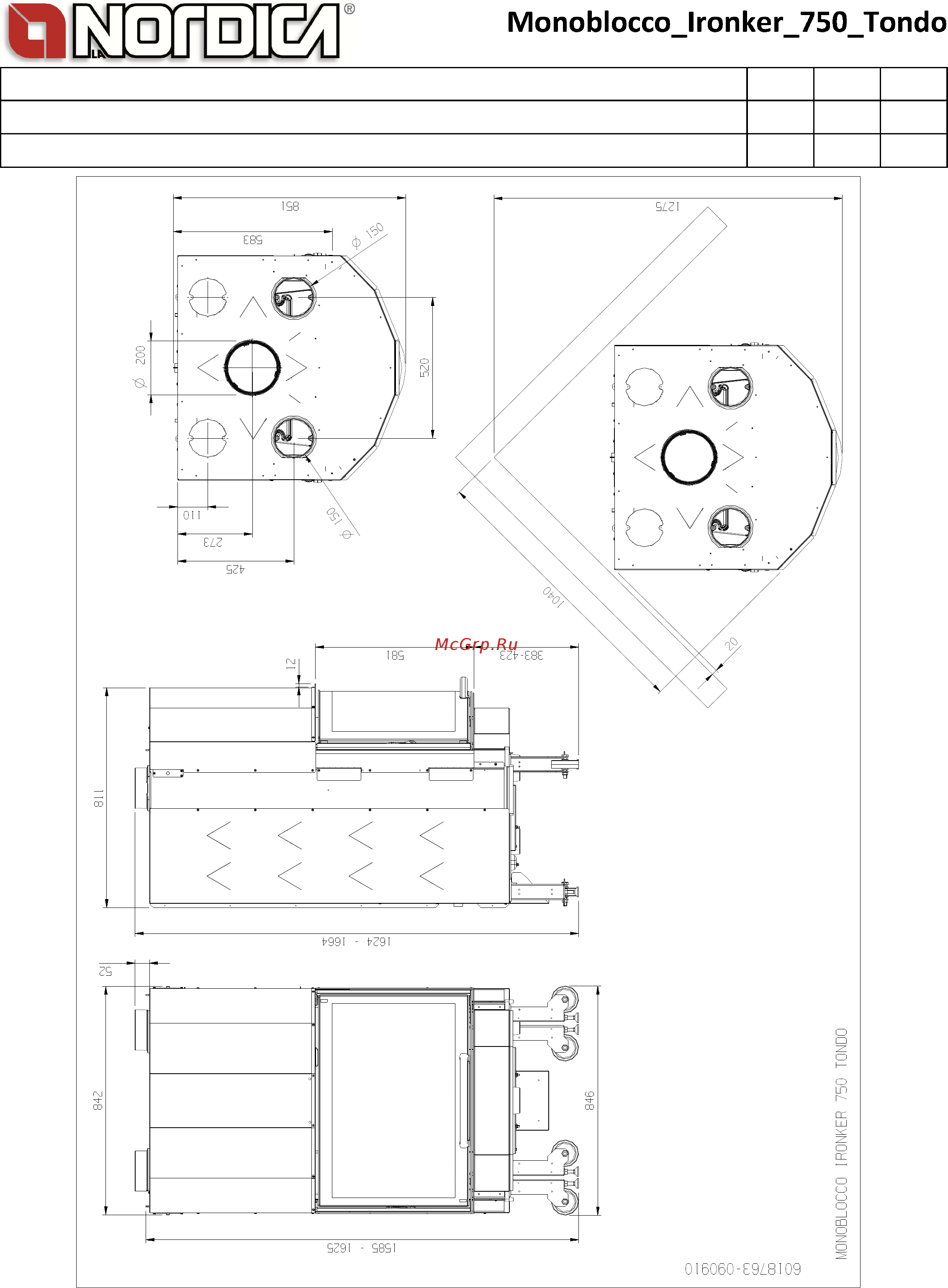 La Nordica Monoblocco Ironker 750 Tondo Технический паспорт онлайн [2/2] 279588