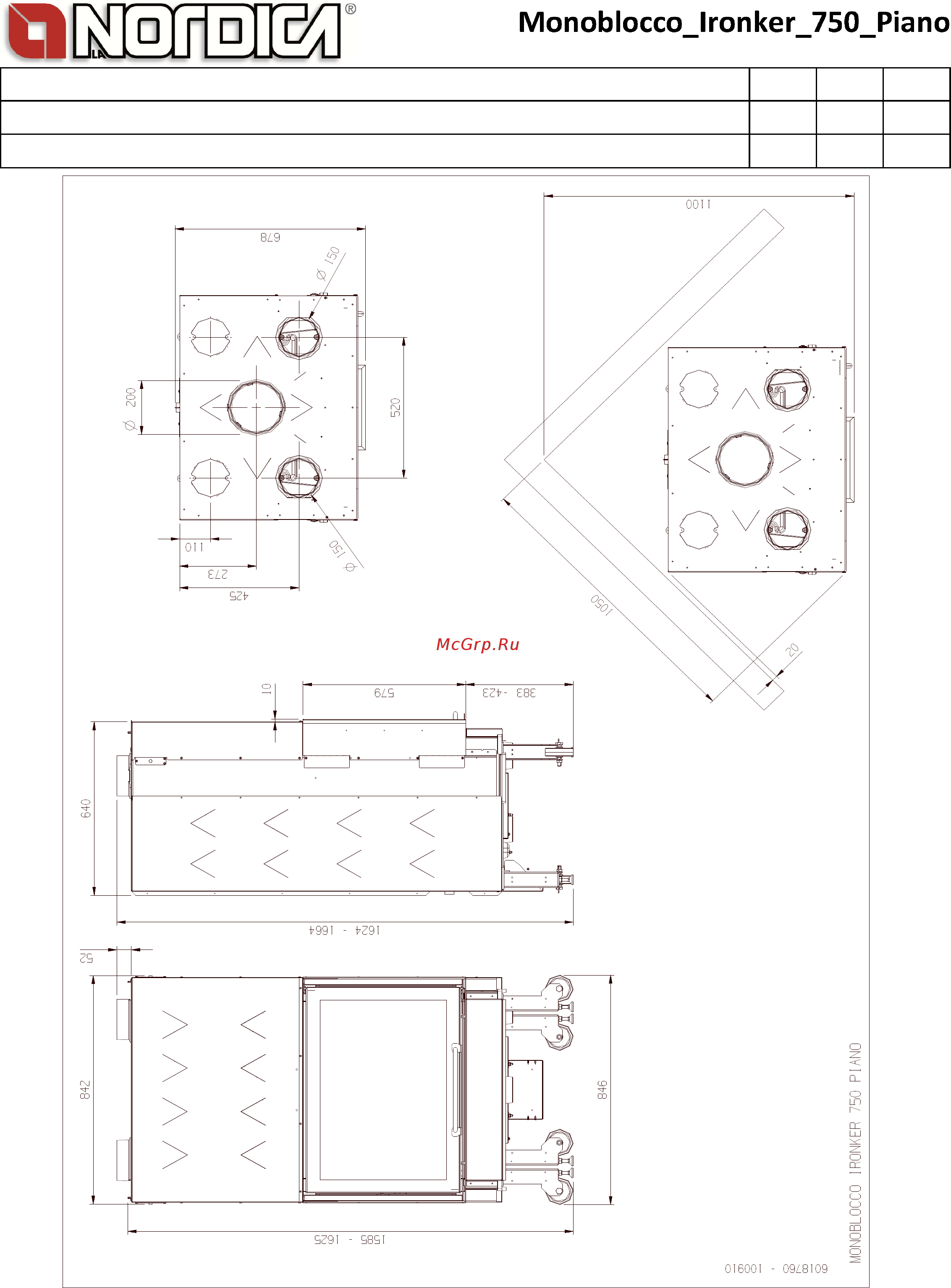 La Nordica Monoblocco Ironker 750 Piano Технический паспорт онлайн [2/2] 279591