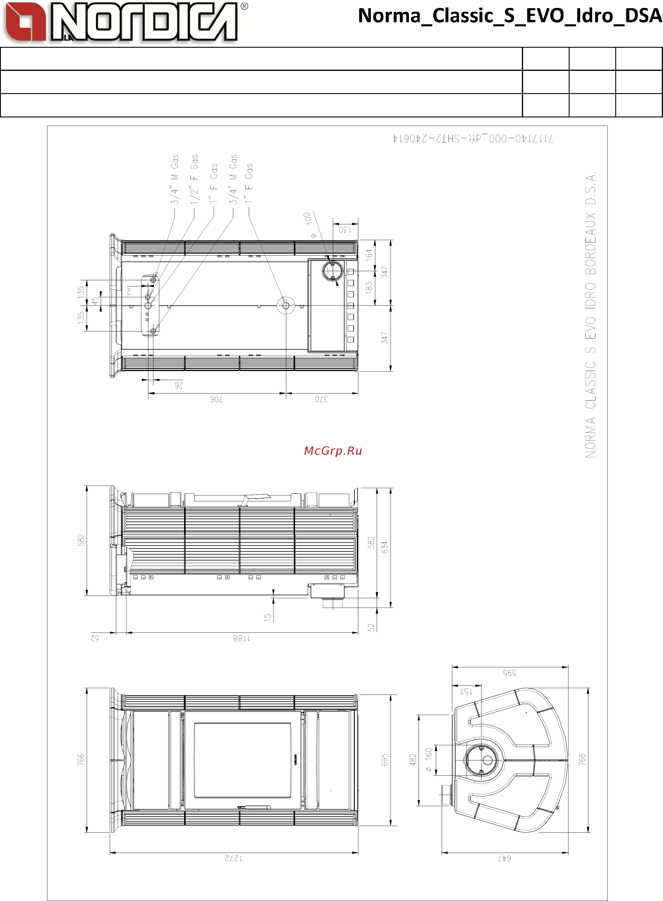 La Nordica Norma Classic S Evo Idro D.S.A Технический паспорт онлайн [2/2] 279592