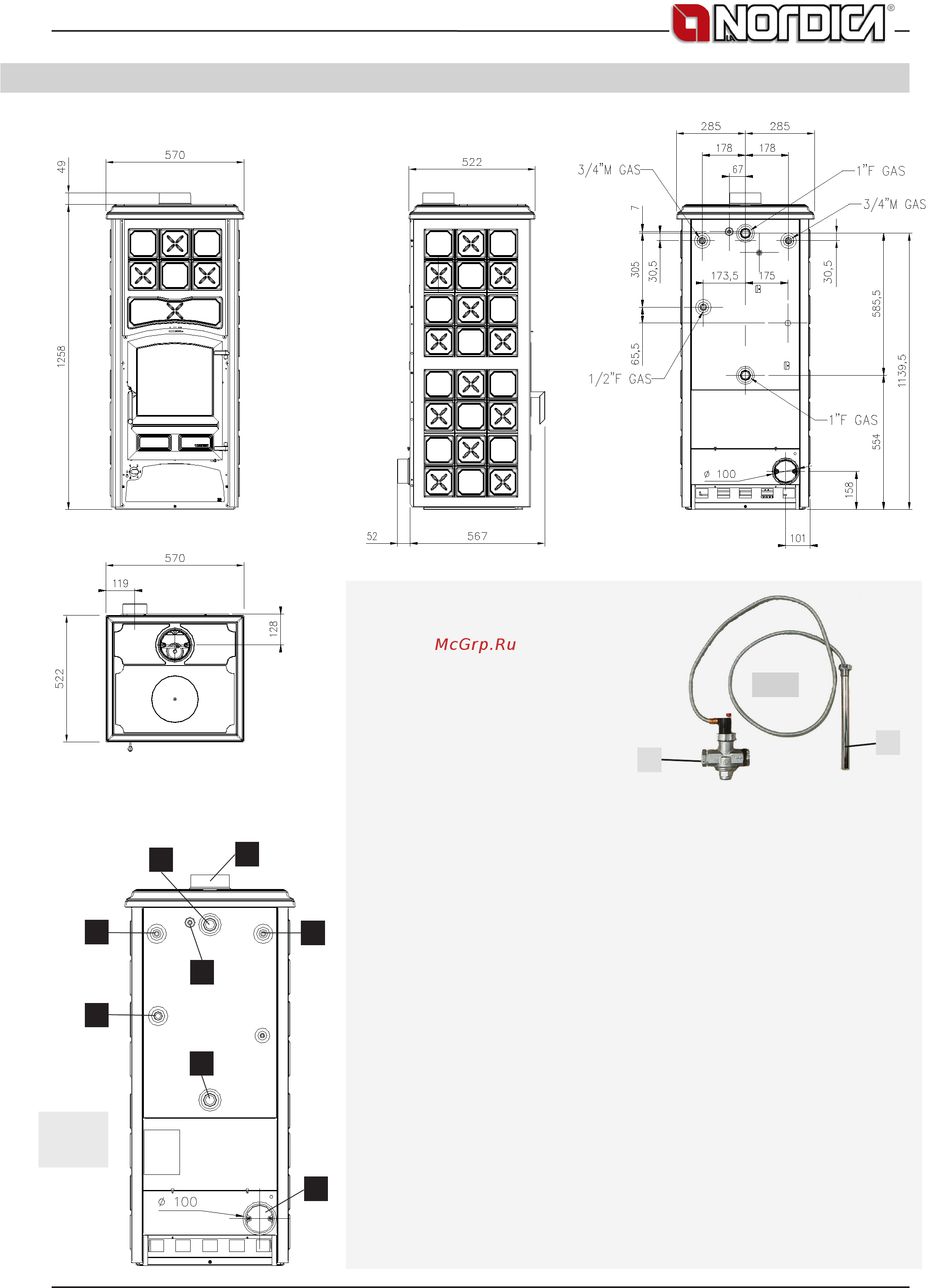 La Nordica Loriet S D.S.A [81/88] Dimensions