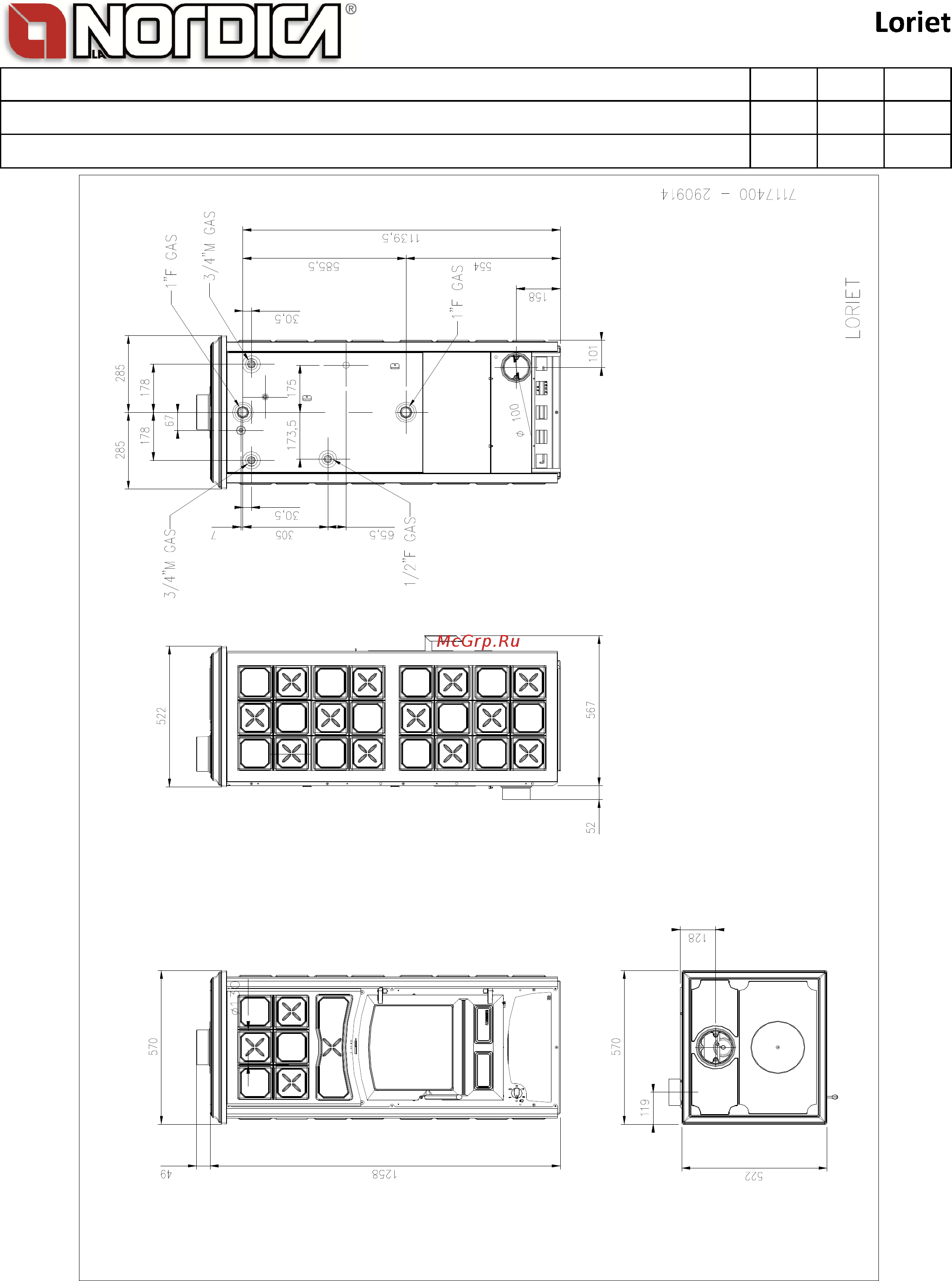La Nordica Loriet S D.S.A Технический паспорт онлайн [2/2] 279594