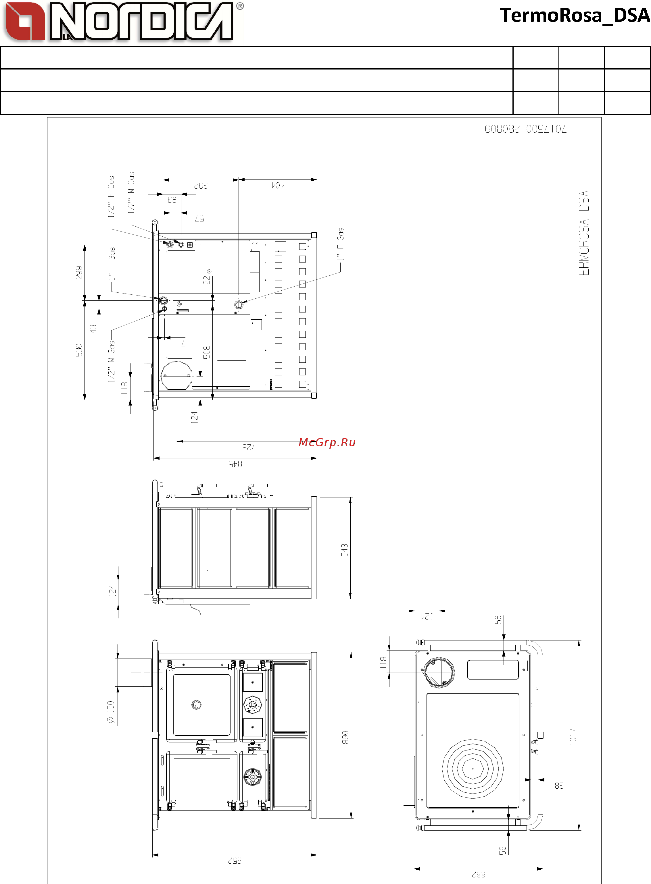 La Nordica TermoRosa D.S.A бордовая Технический паспорт онлайн [2/2] 279595