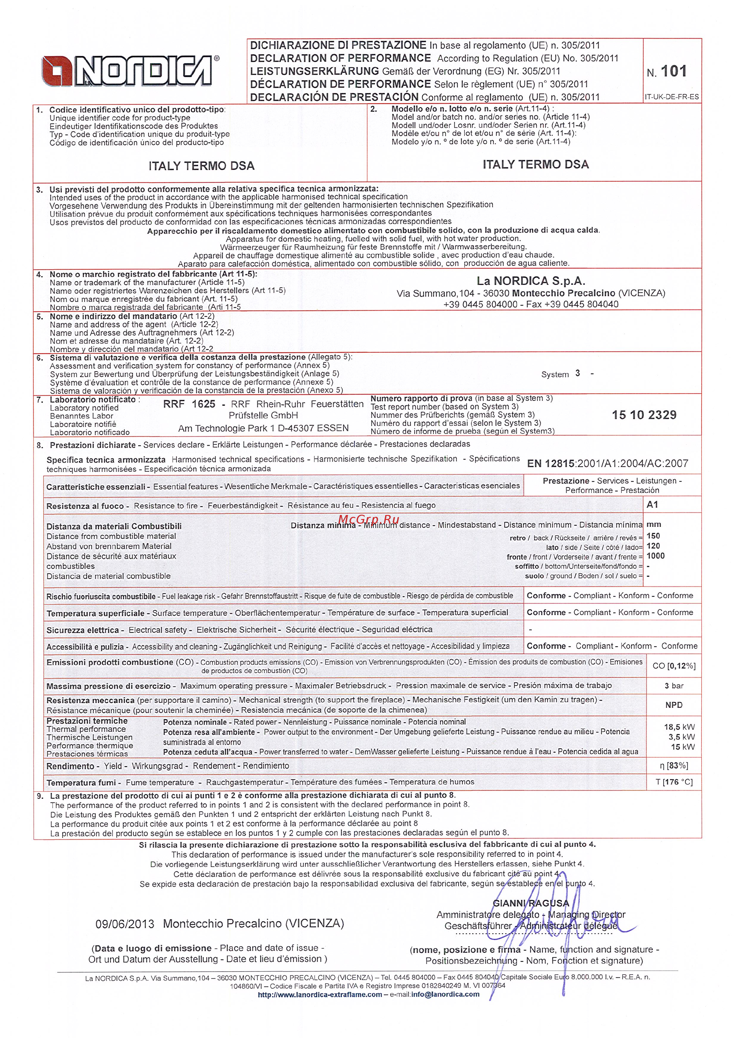 La Nordica Italy Termo D.S.A магнолия Инструкция по эксплуатации онлайн [89/92] 279696