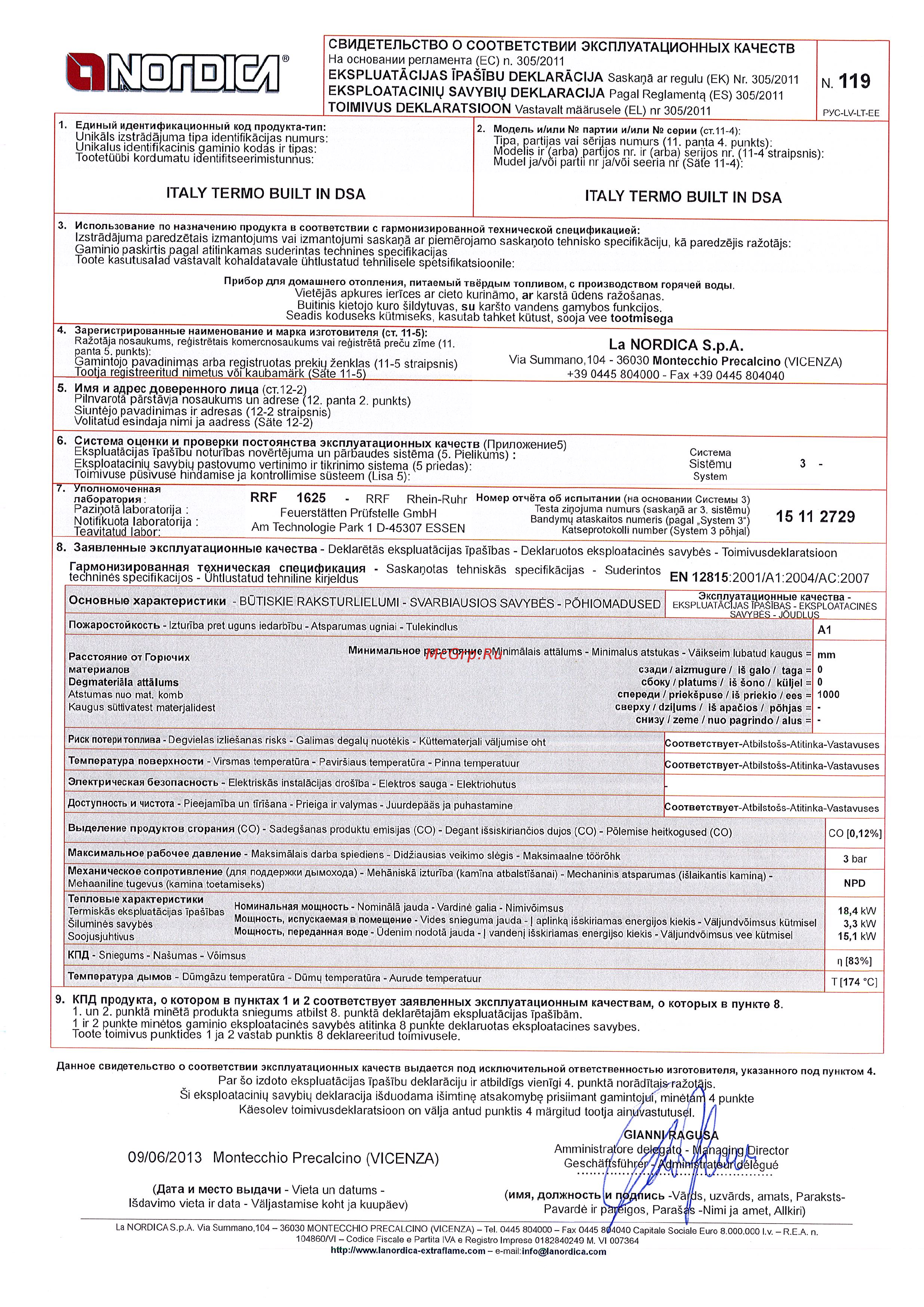 La Nordica Italy Termo Built-in D.S.A [3/6] 11 2729