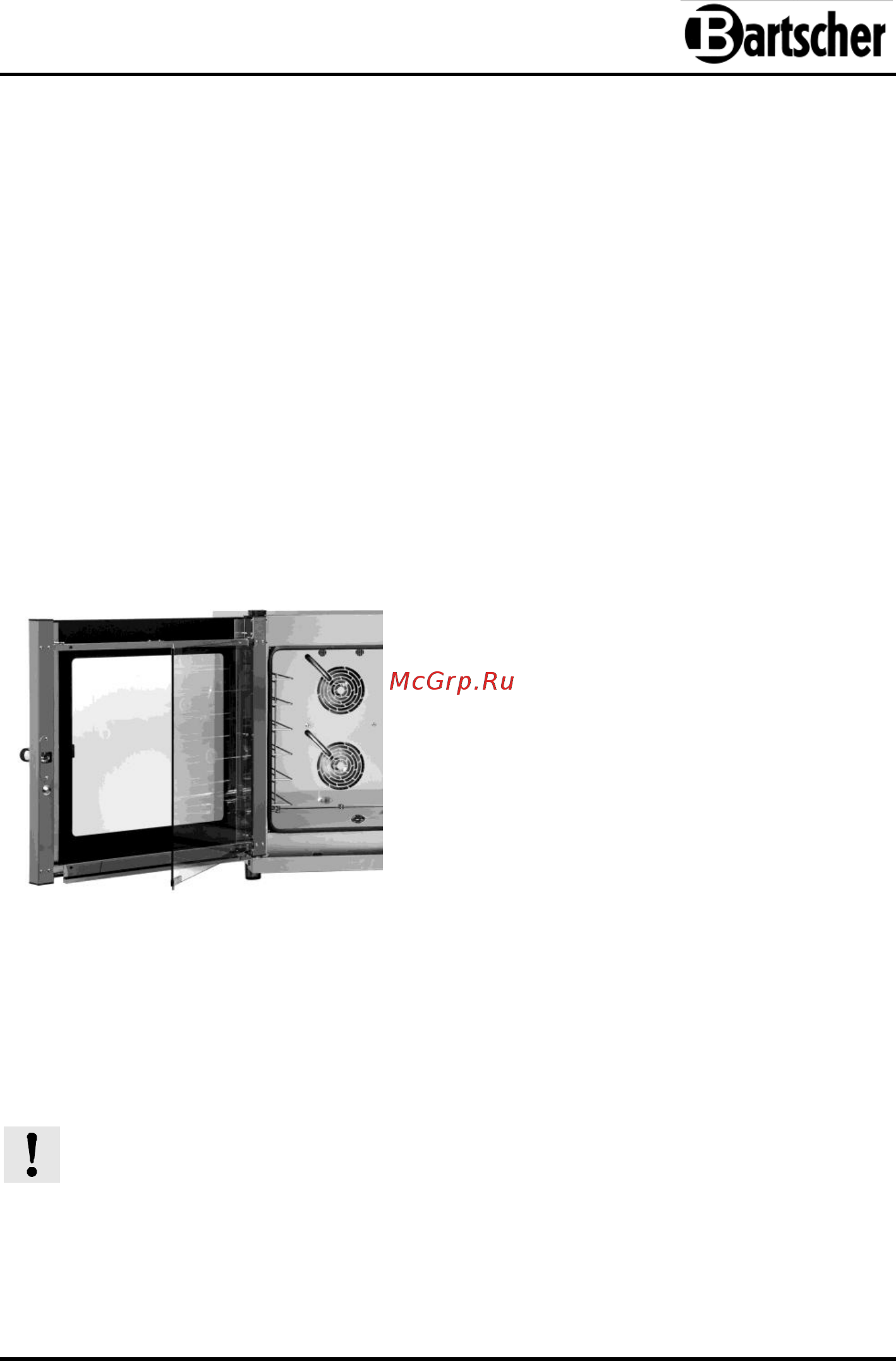 Bartscher C4430 [135/228] Advertencia