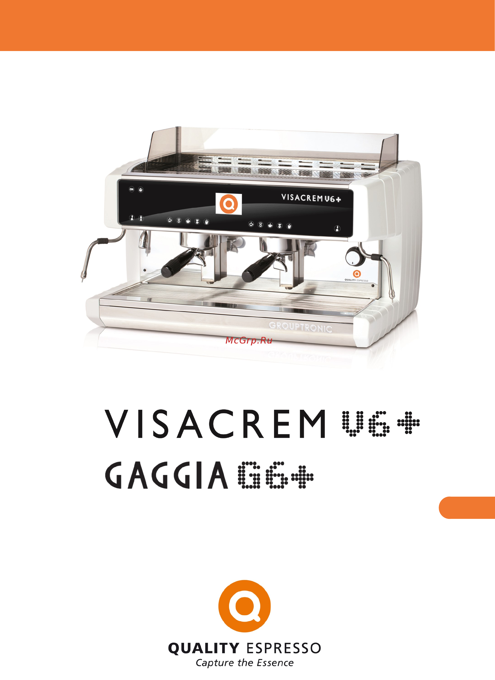 Quality Espresso Visacrem V6 2GR Техническое руководство онлайн