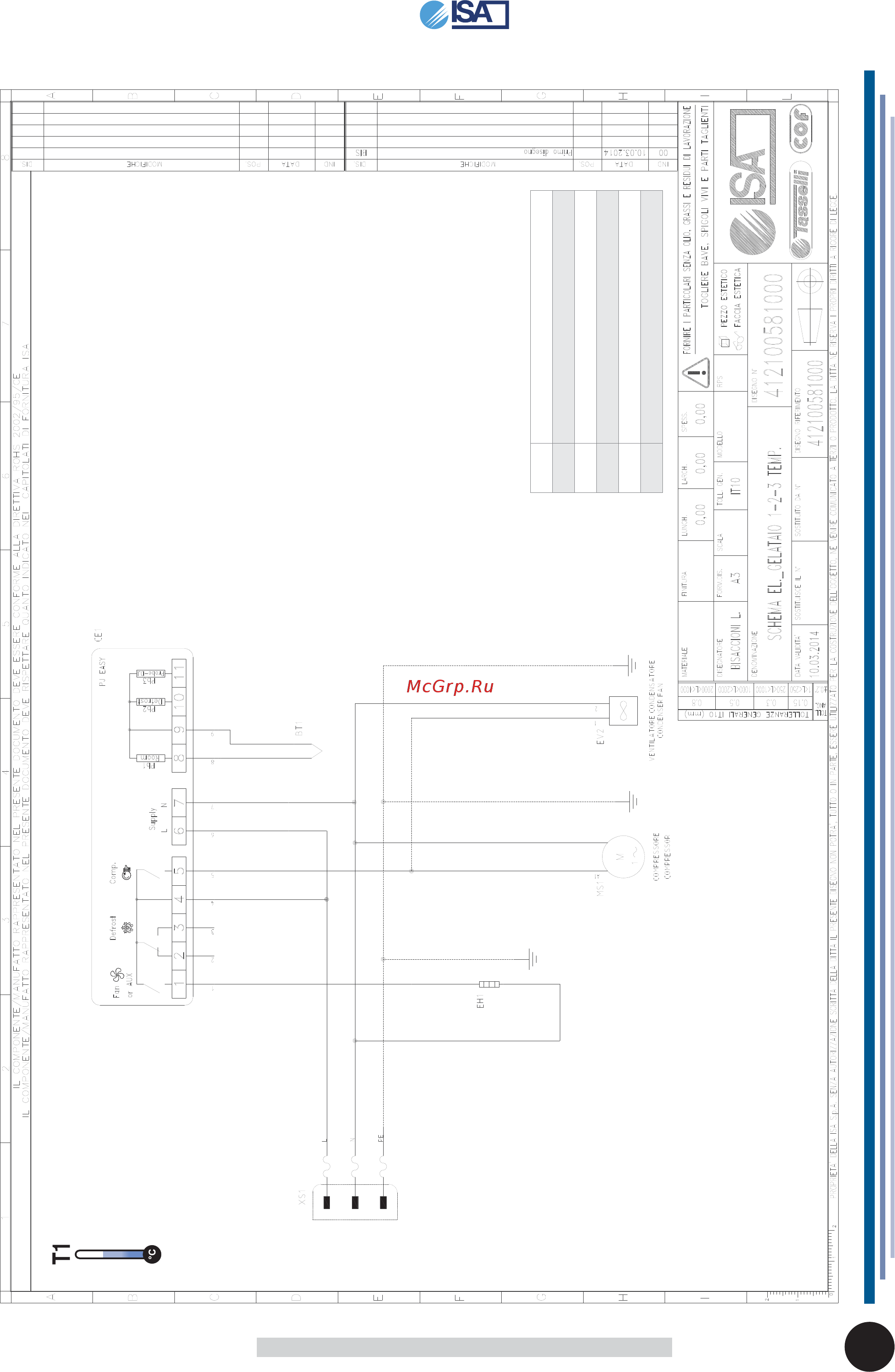 ISA Il Gelataio 8(+8) T1 [22/26] Allegato 2 schema elettrico 412100581000