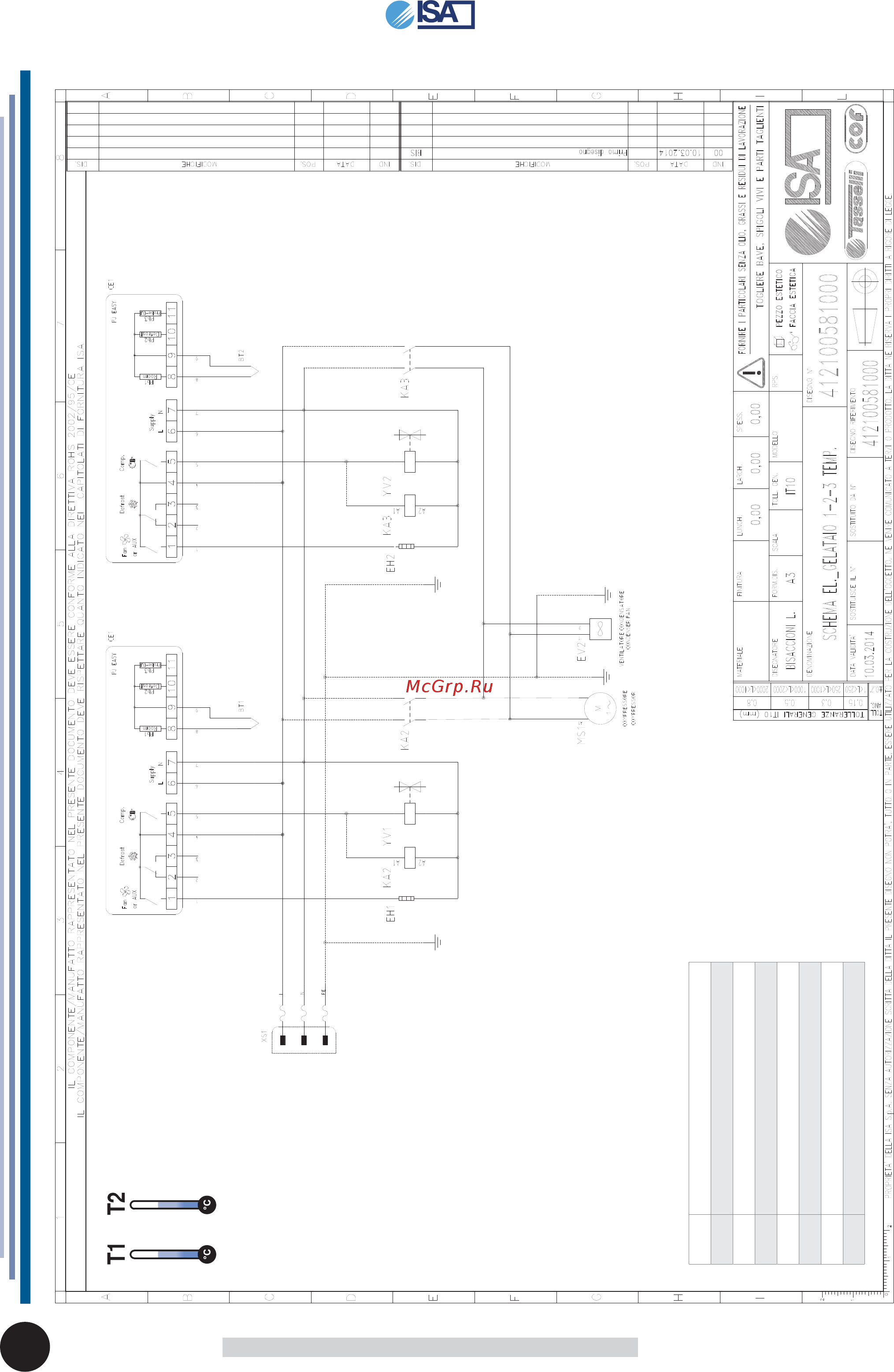ISA Il Gelataio 8(+8) T1 [23/26] Allegato 2 schema elettrico 412100581000
