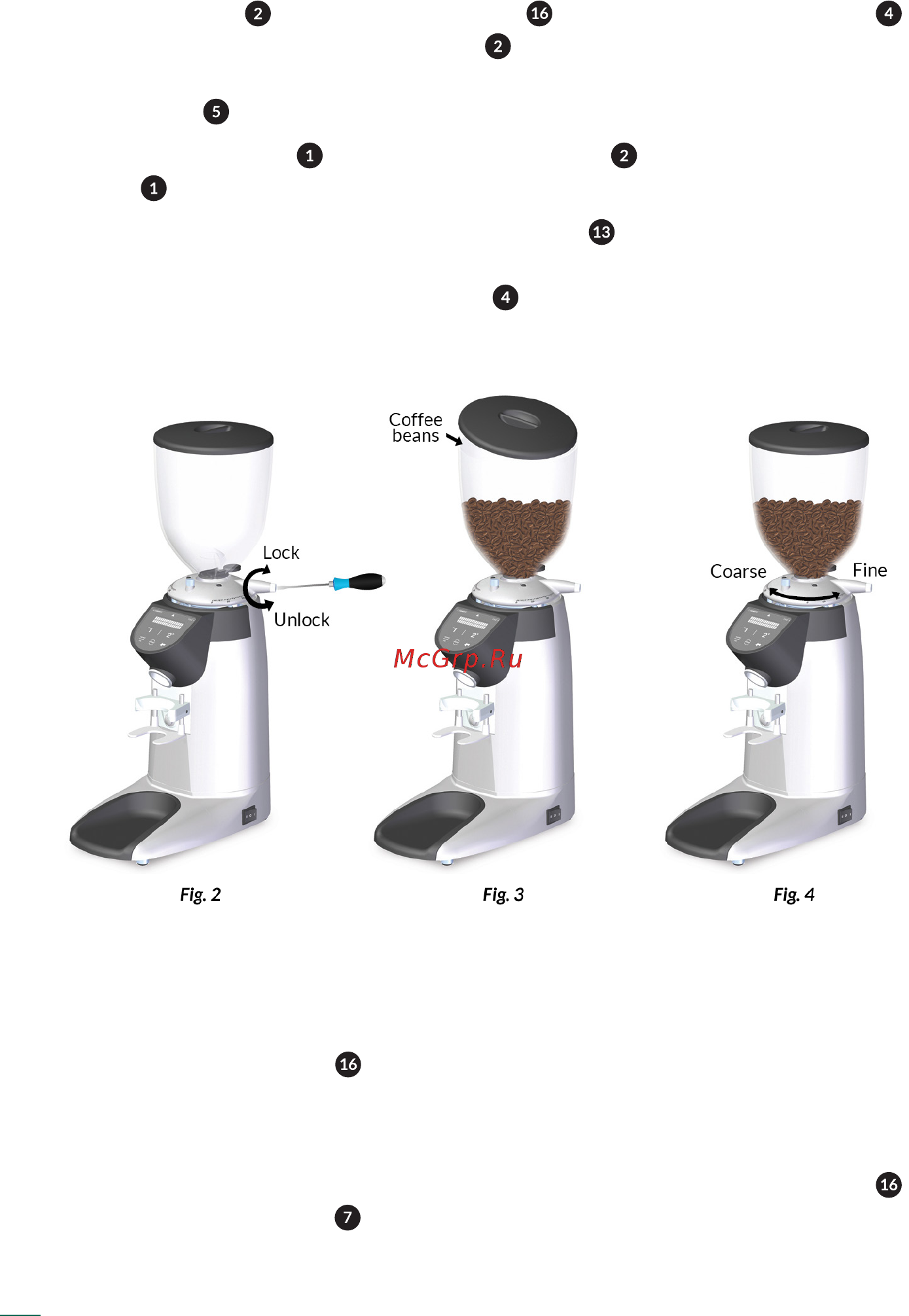 Compak E8 [12/33] Grind adjustment system