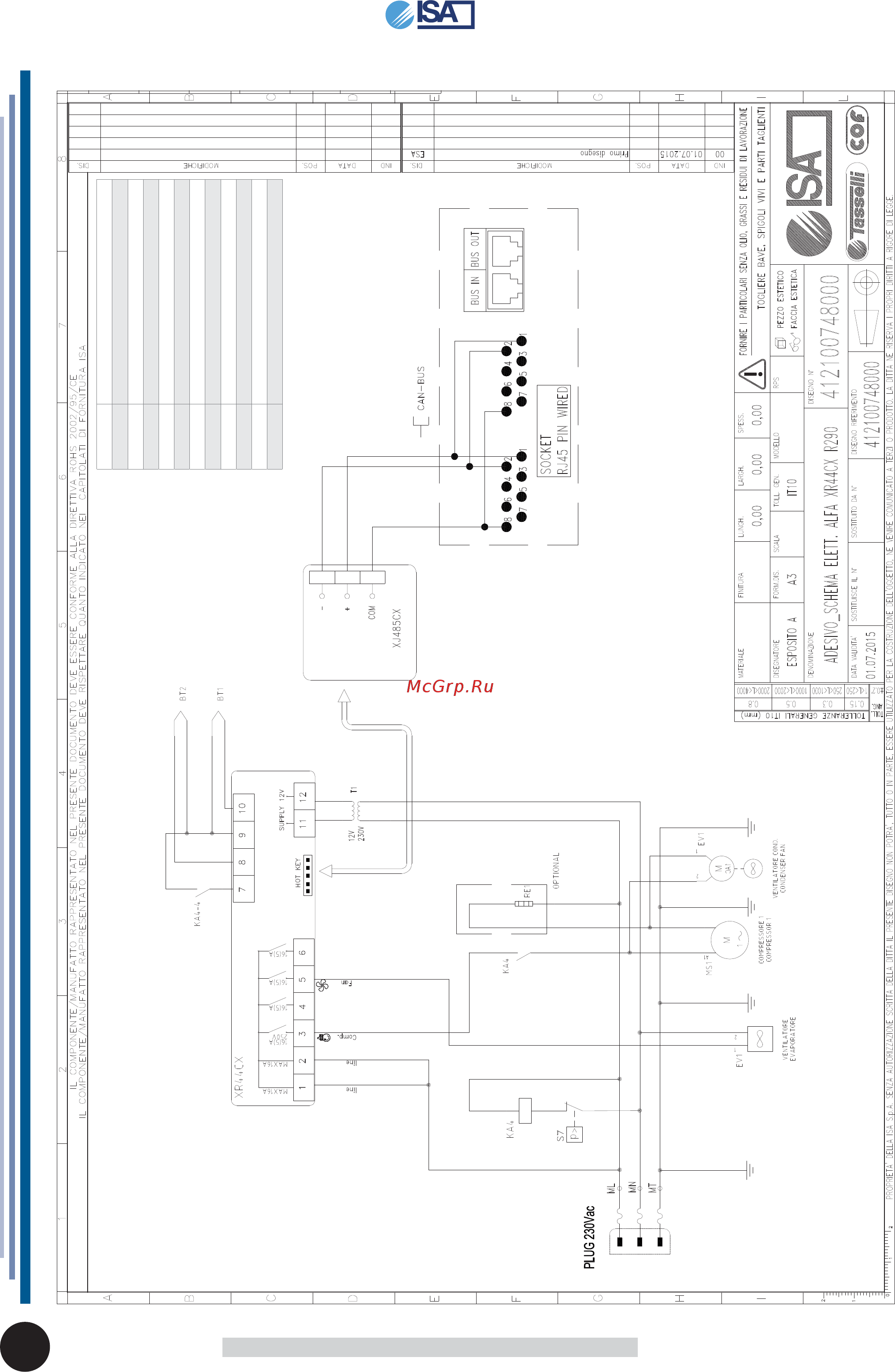 ISA Alfa 130 RV TN [33/34] Attachment 4 wiring diagram 412100748000