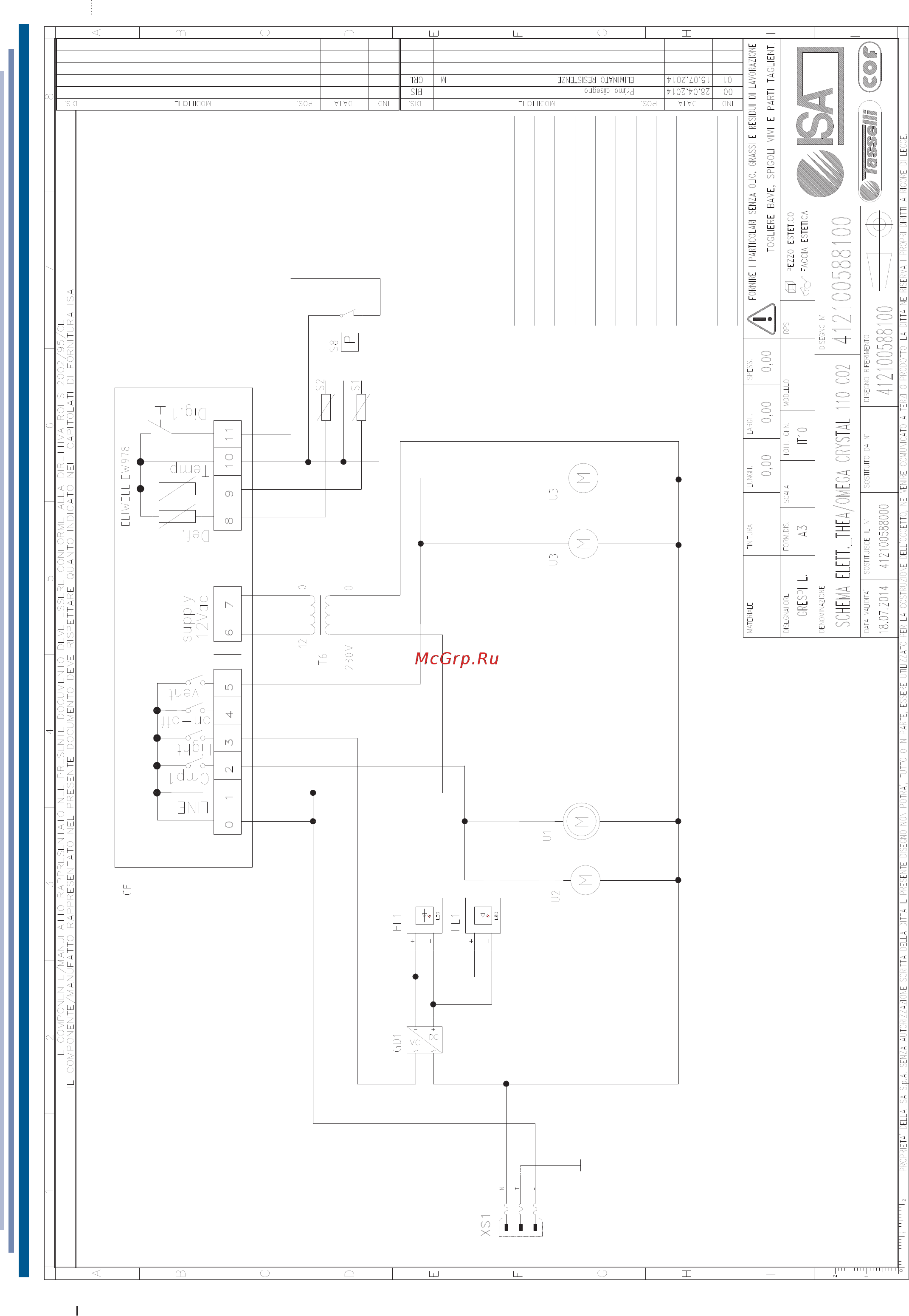 ISA Thea 140 RV TN [25/28] Wiring diagram 412100588100