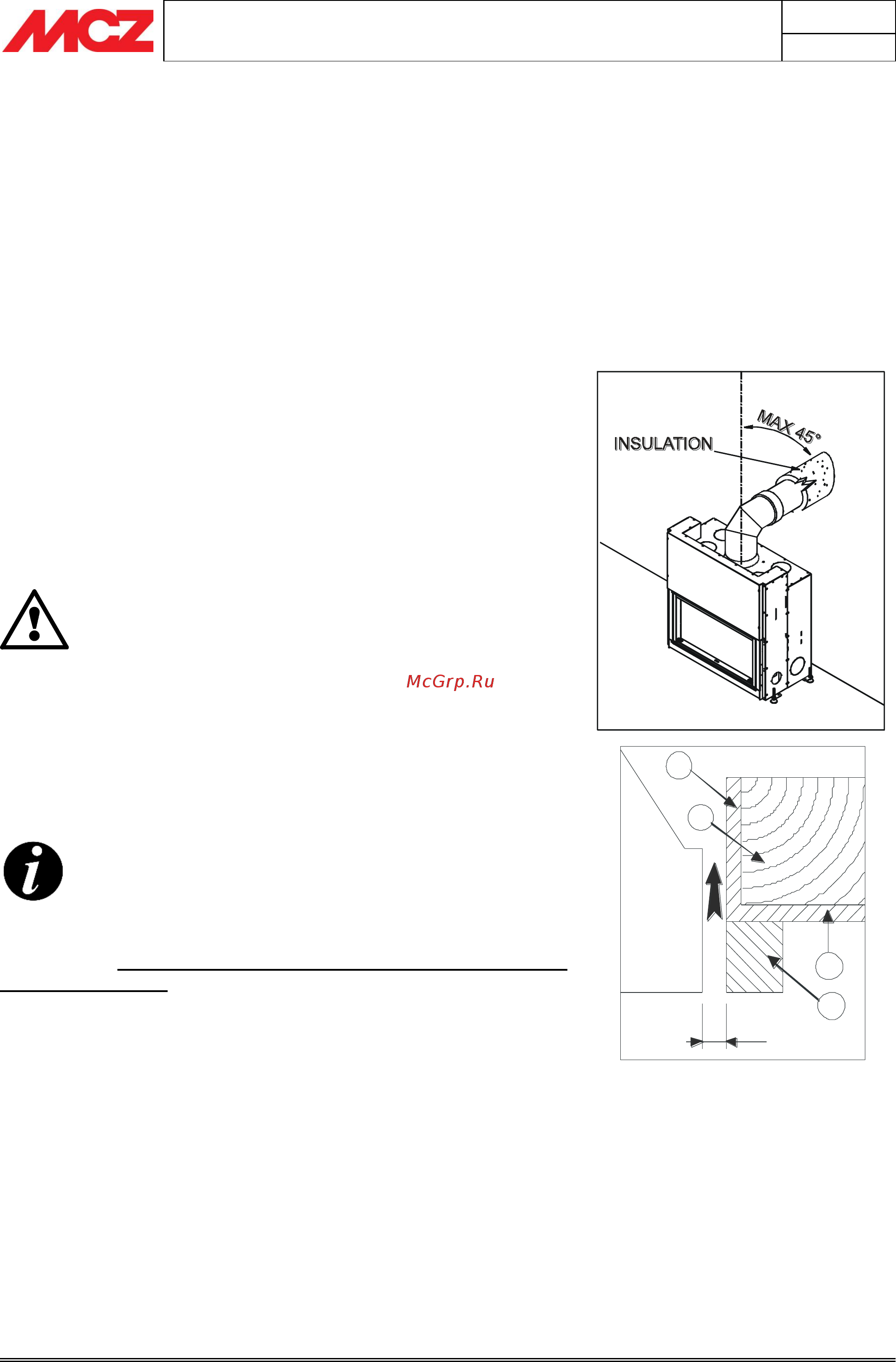 MCZ Forma B95 [24/46] Connection to the flue pipe