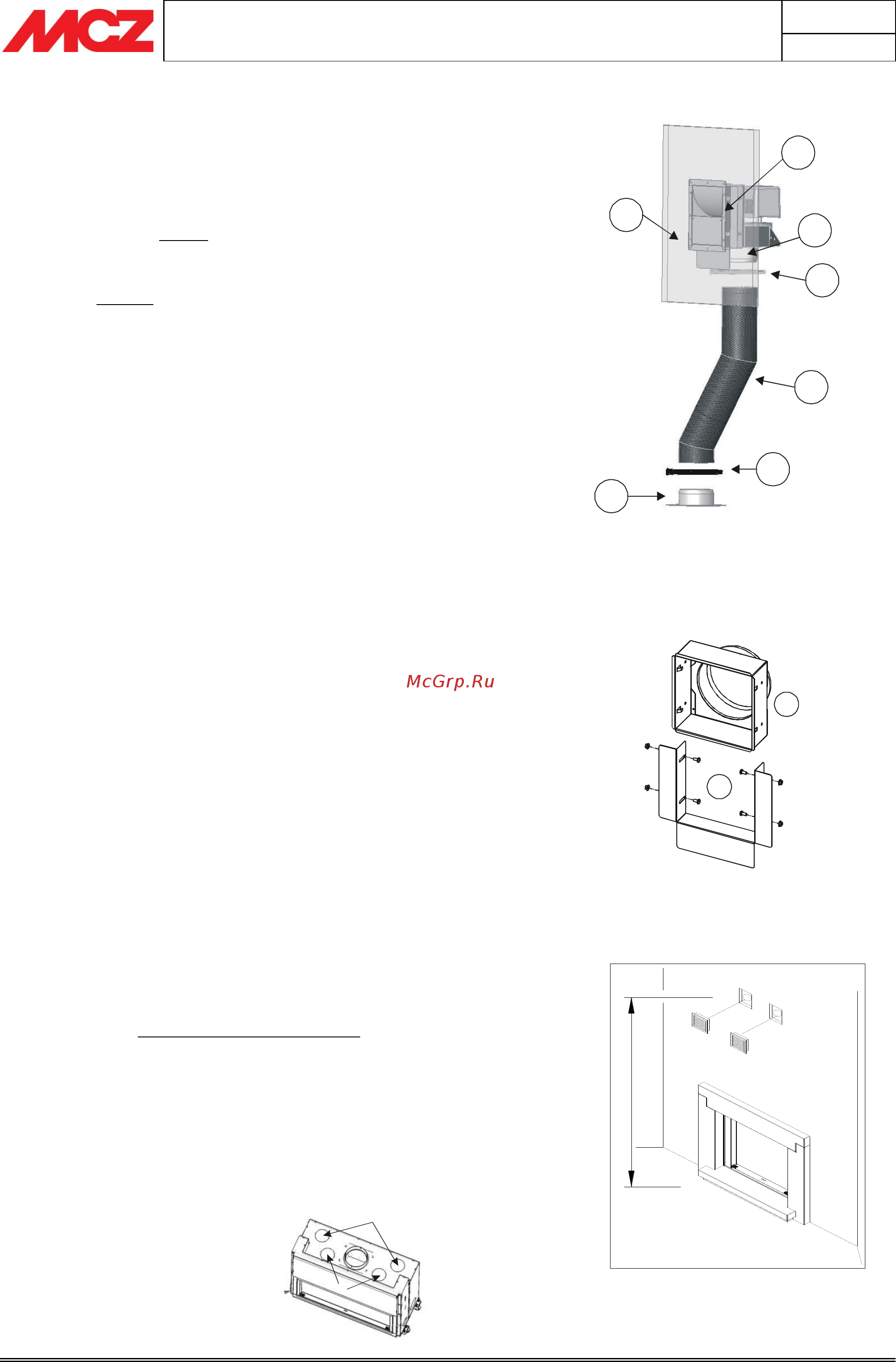 MCZ Forma B95 [29/46] Installation of the comfort air kit
