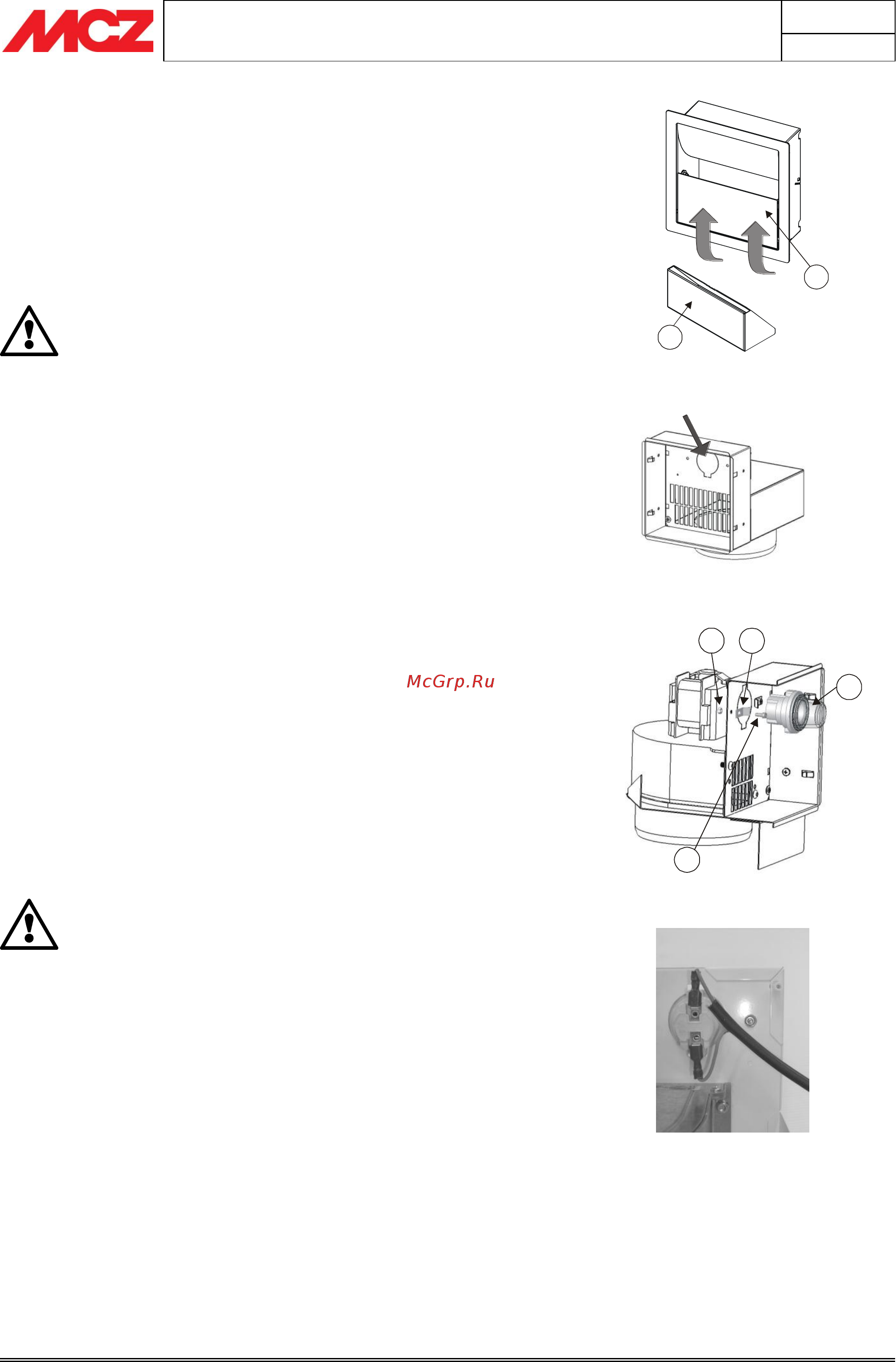 MCZ Forma B95 [30/46] Variation for air outlet with container