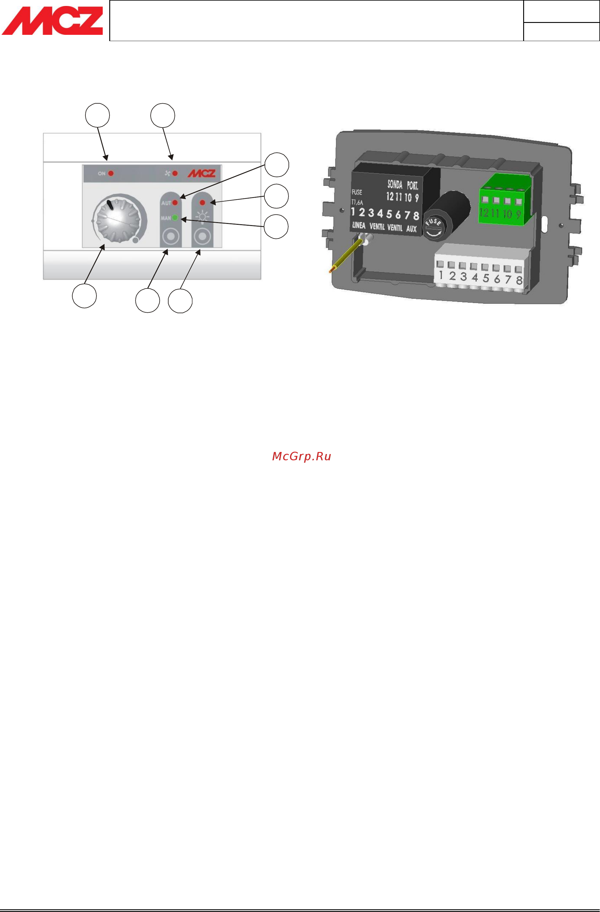 MCZ Forma 115 [33/46] General information on the control unit
