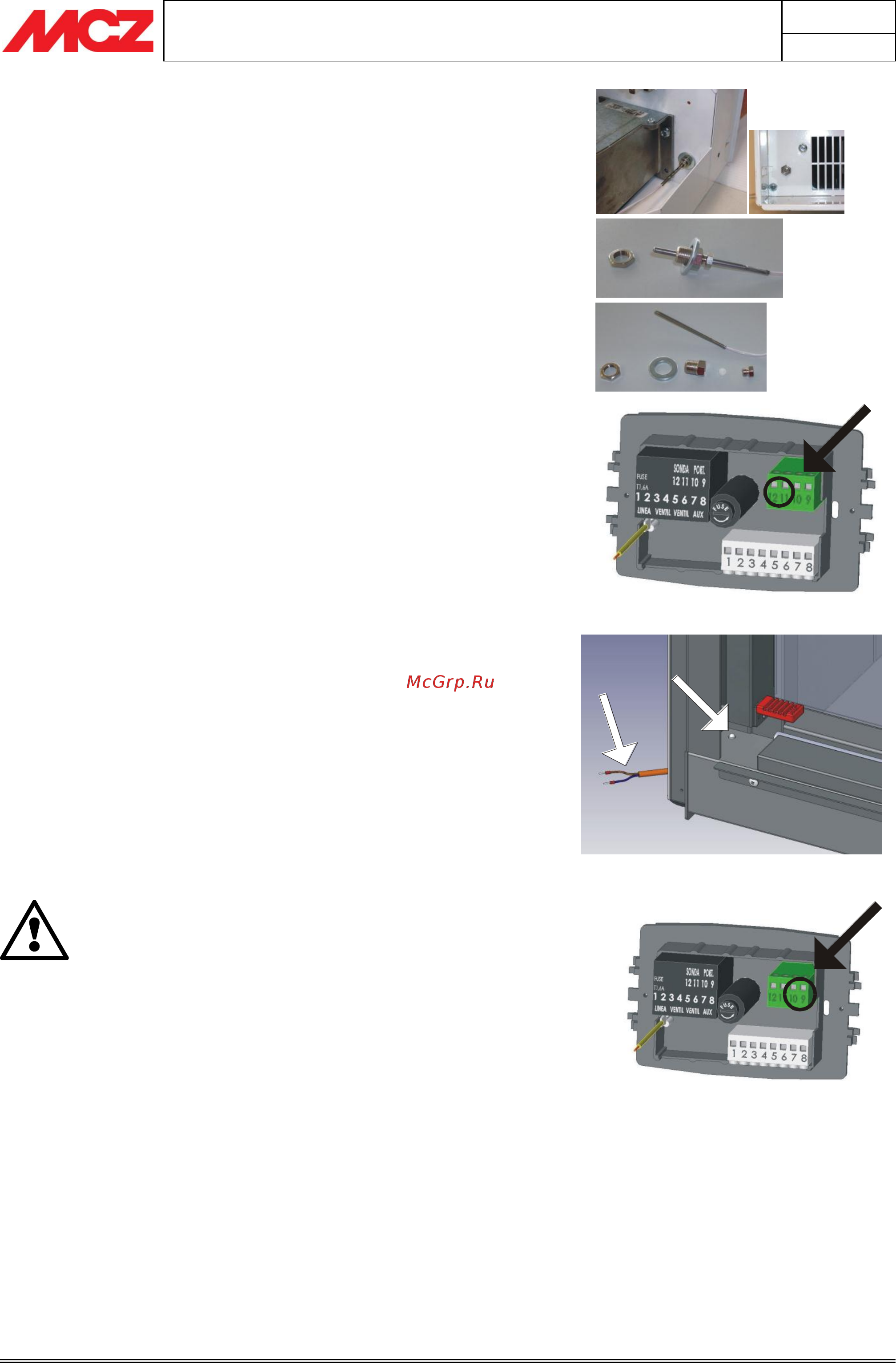 MCZ Forma 115 [35/46] Installation of temperature probe