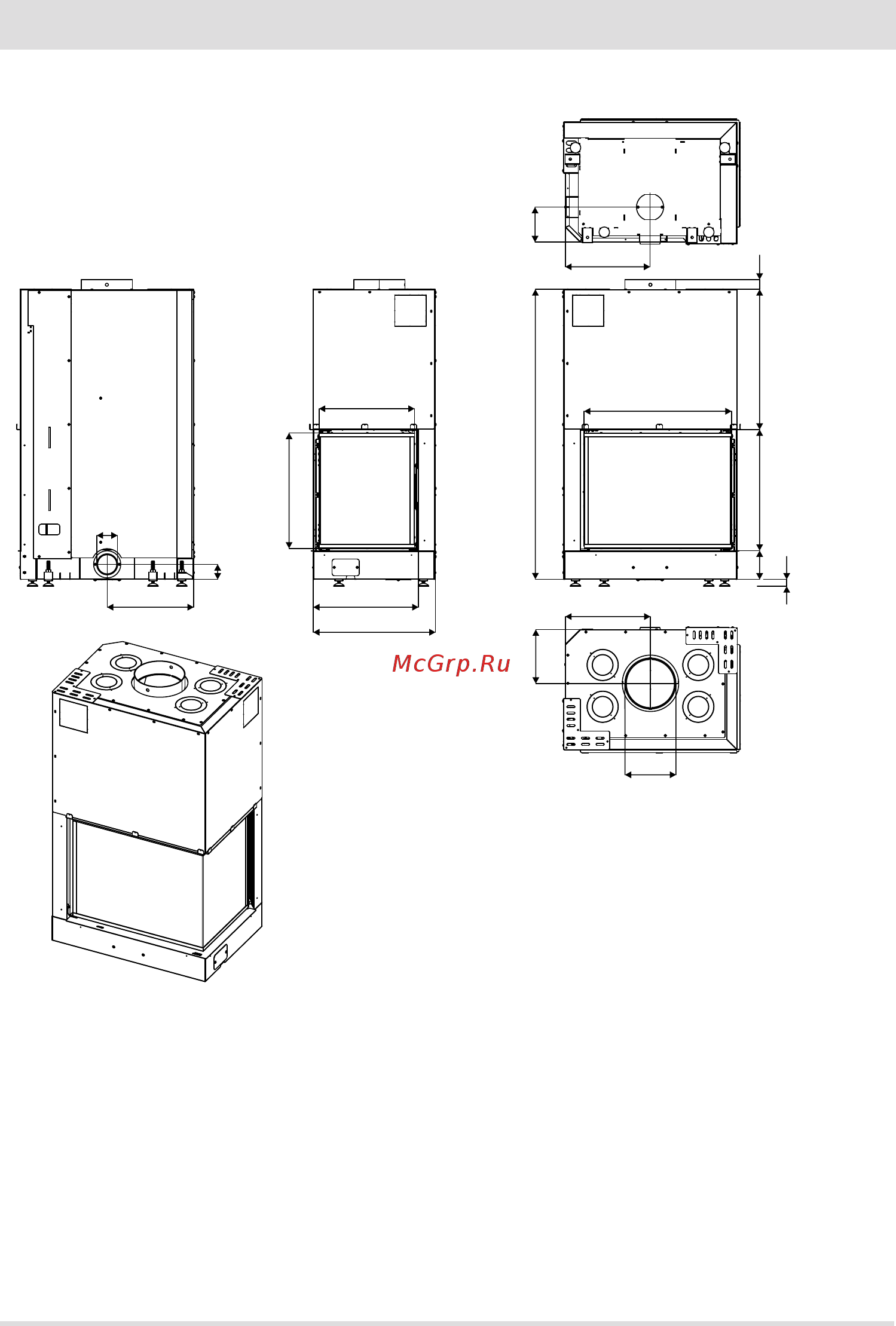 MCZ Forma 75 sx [18/40] Dimensions and technical characteristics