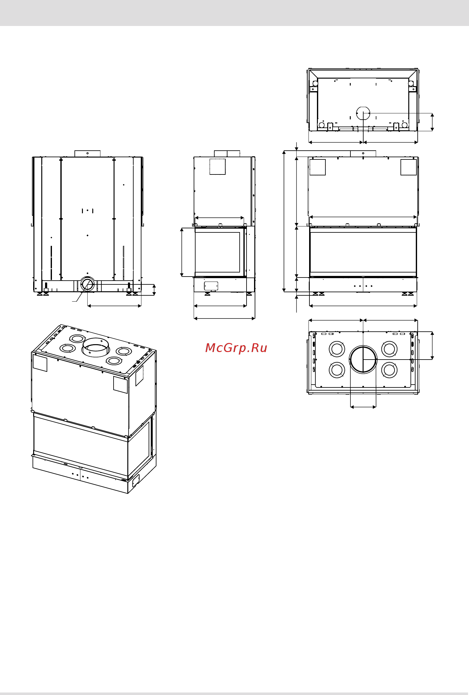 MCZ Forma 75 dx [20/40] Dimensions and technical characteristics