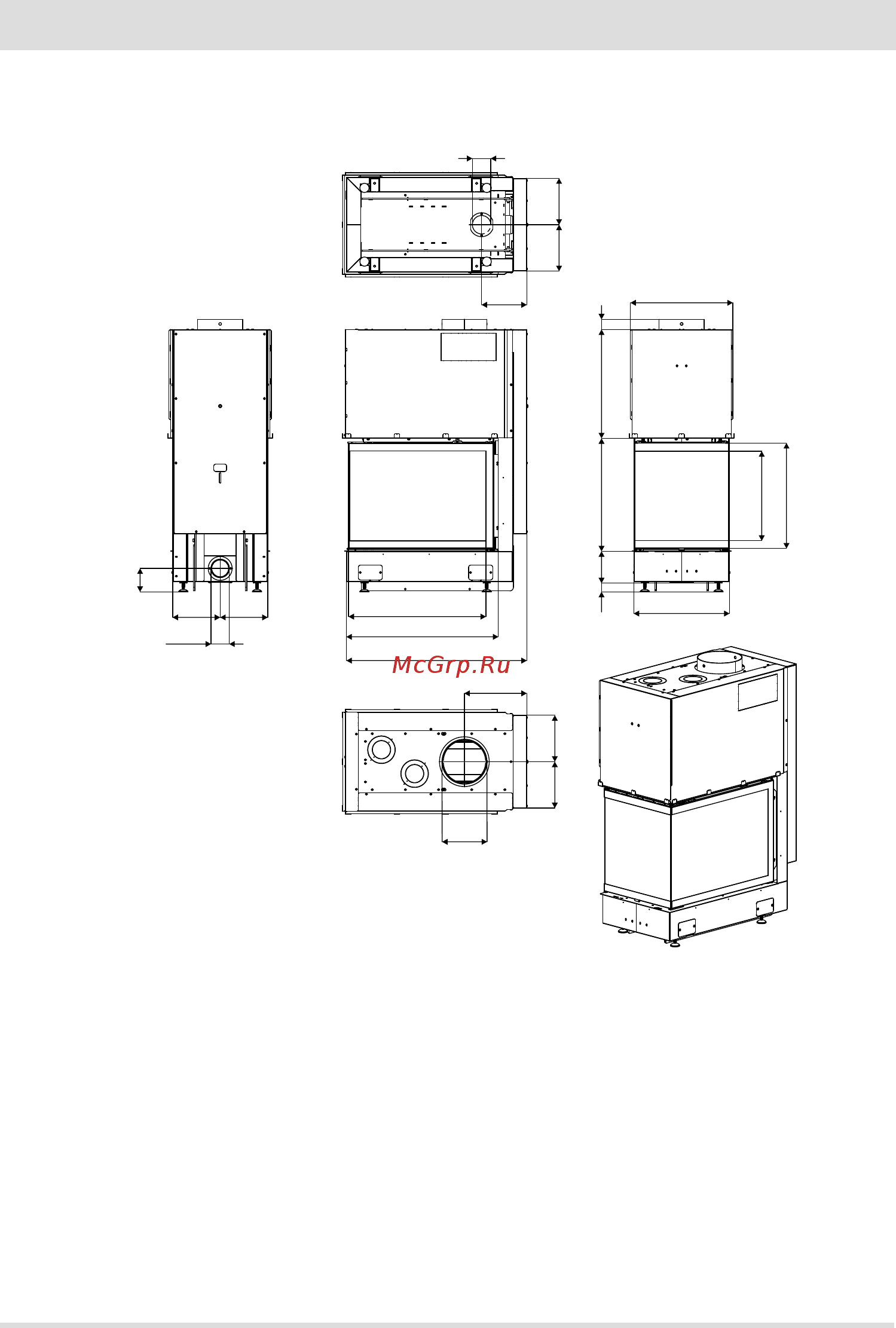 MCZ Forma T50 [21/40] Dimensions and technical characteristics