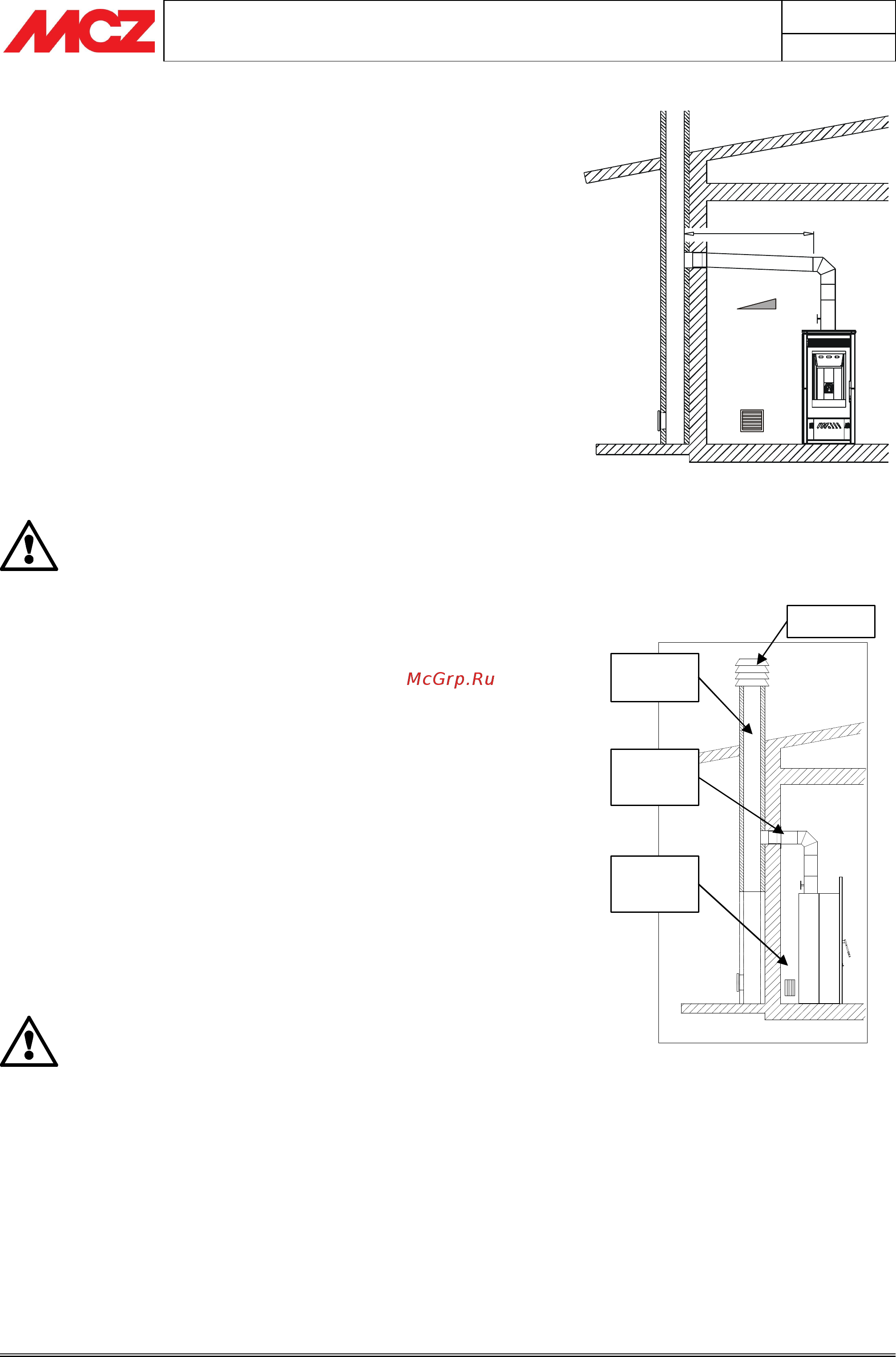 MCZ Anthea [9/27] Chimney flue connections