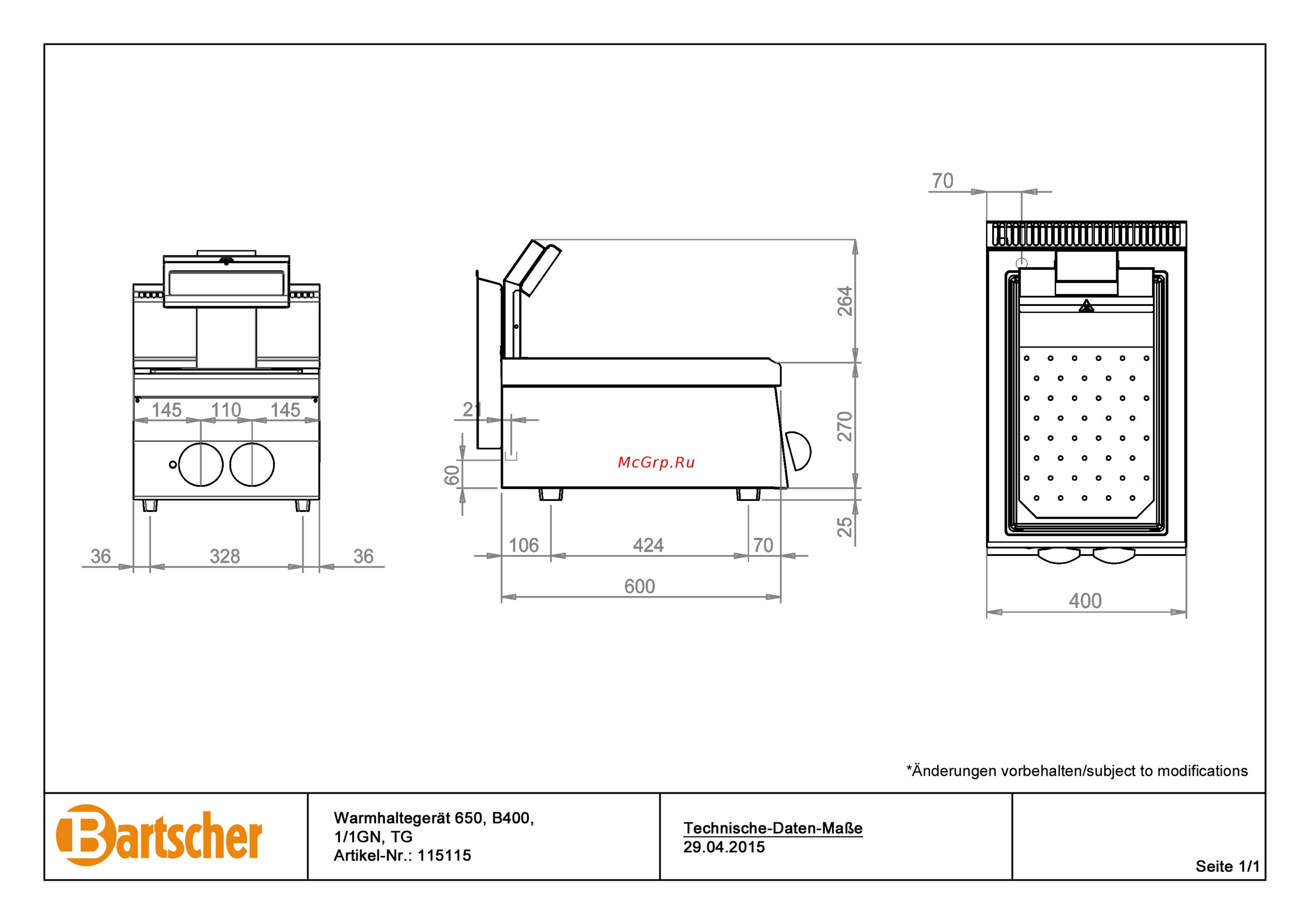 Bartscher 145350 Схема онлайн