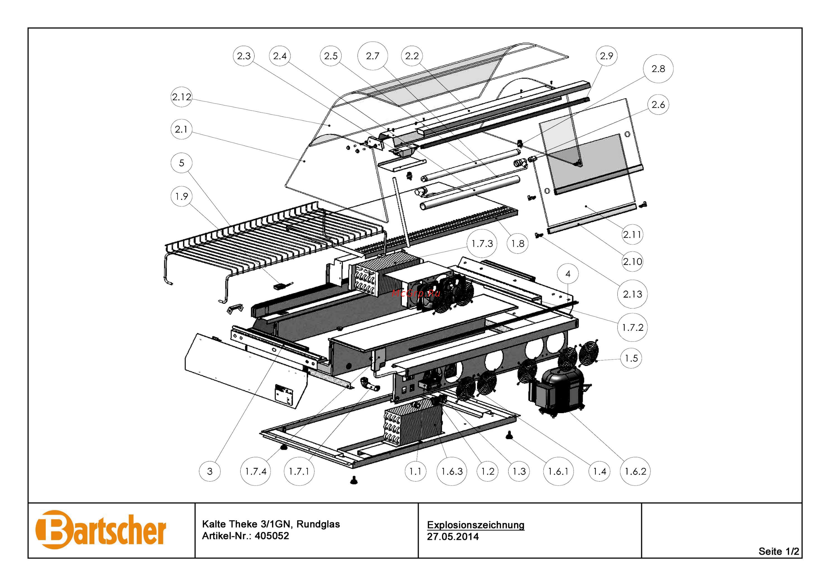 Bartscher 405052 Схема онлайн