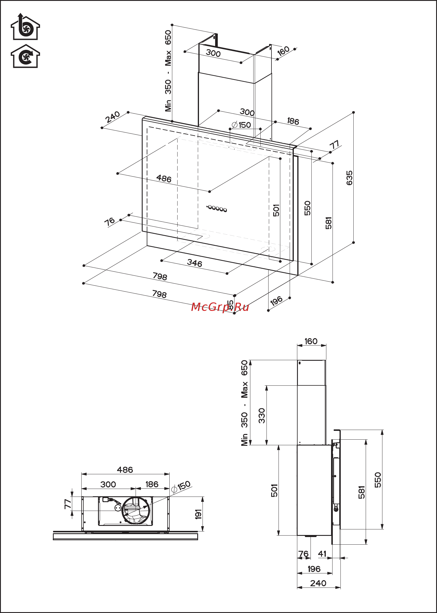 Faber TALIKA DGC A80 (110.0456.273) Руководство по монтажу онлайн [5/16] 280433