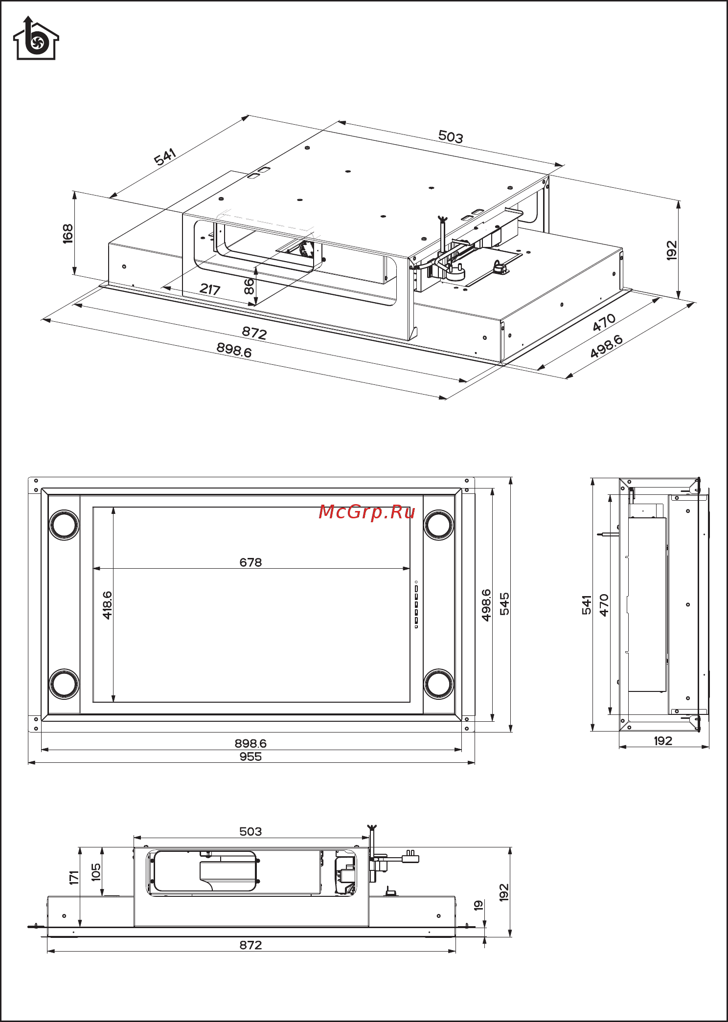 Faber HEAVEN 2.0 X FLAT A120 (110.0428.453) Руководство по монтажу онлайн [5/24] 280482