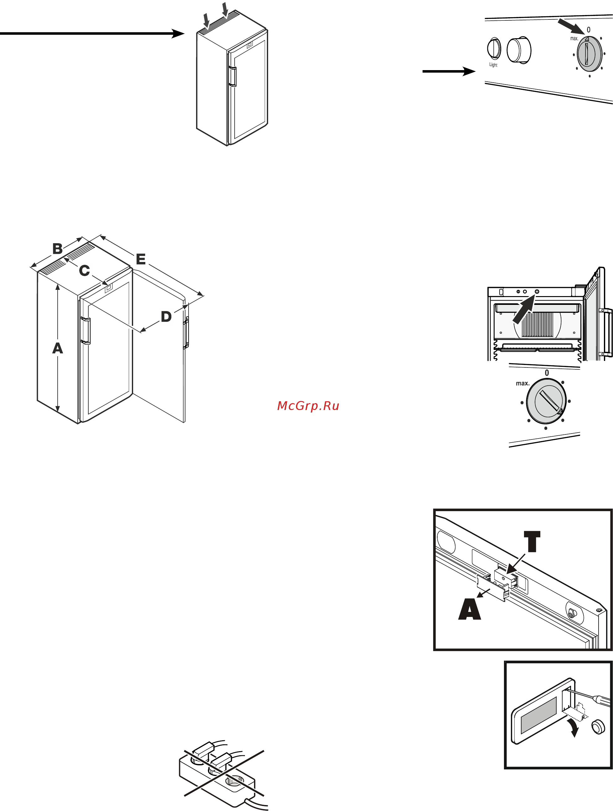 Liebherr FKv 4113 белый [4/7] Appliance dimensions