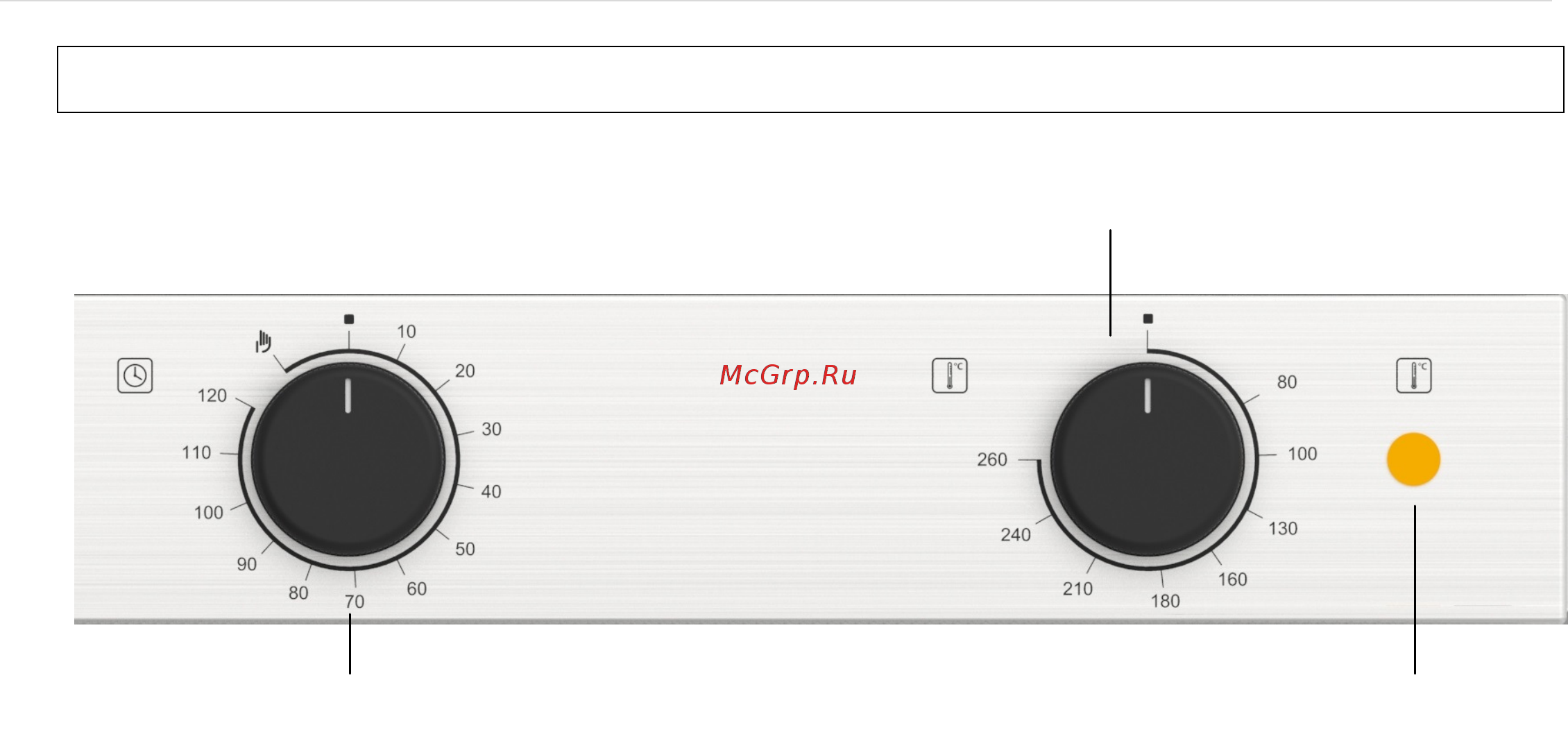 PIRON PF5504 [13/13] Vii mechanical oven control panel