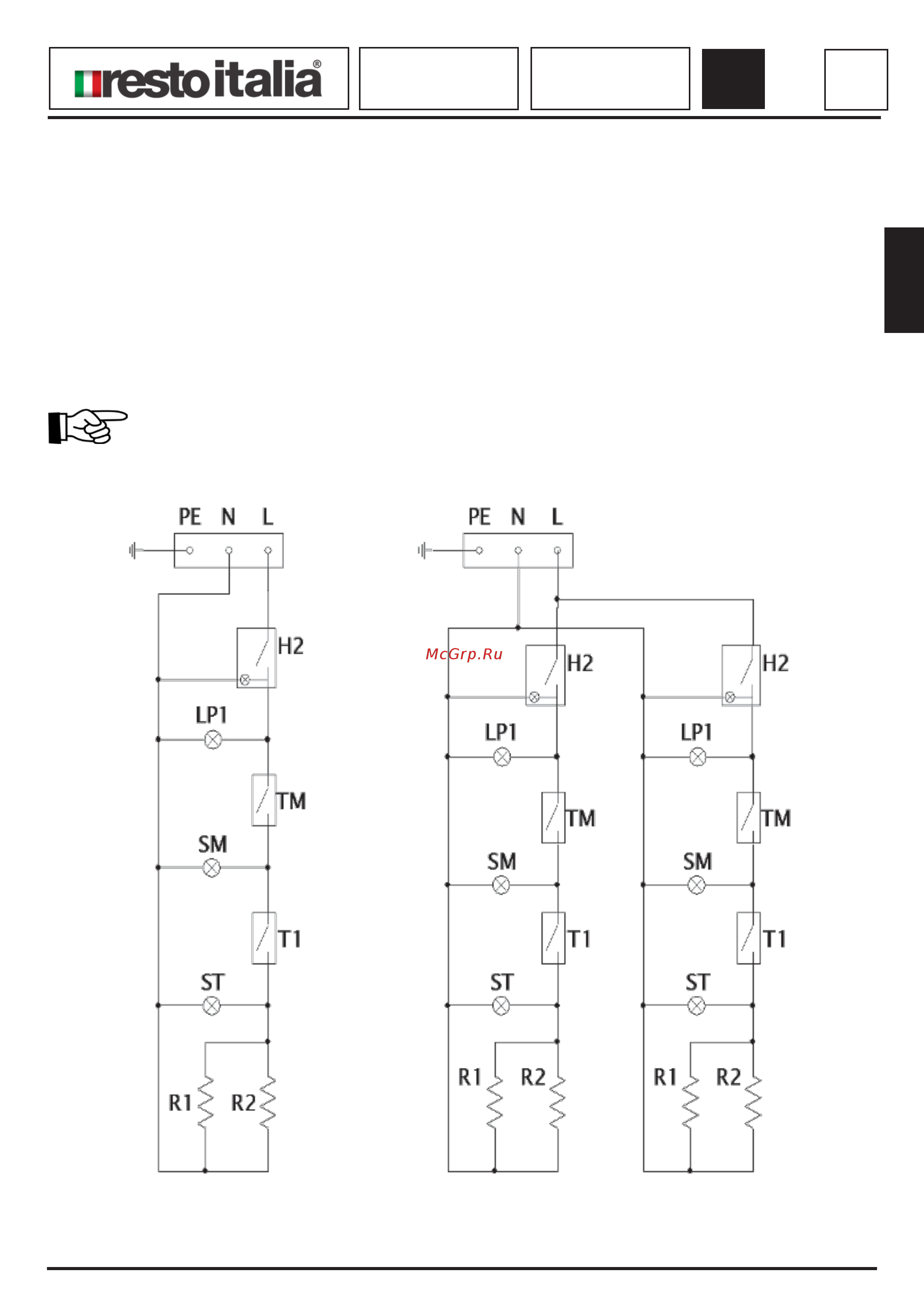 Resto Italia SMALL/G [27/29] Печь электрическая