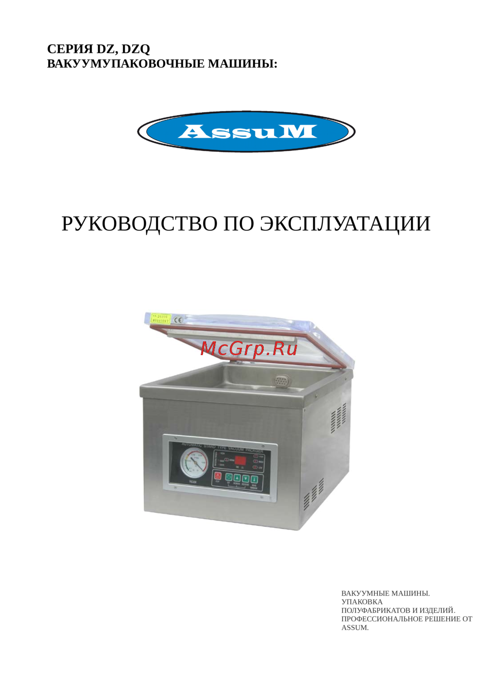 Assum DZ-280/A Инструкция по эксплуатации