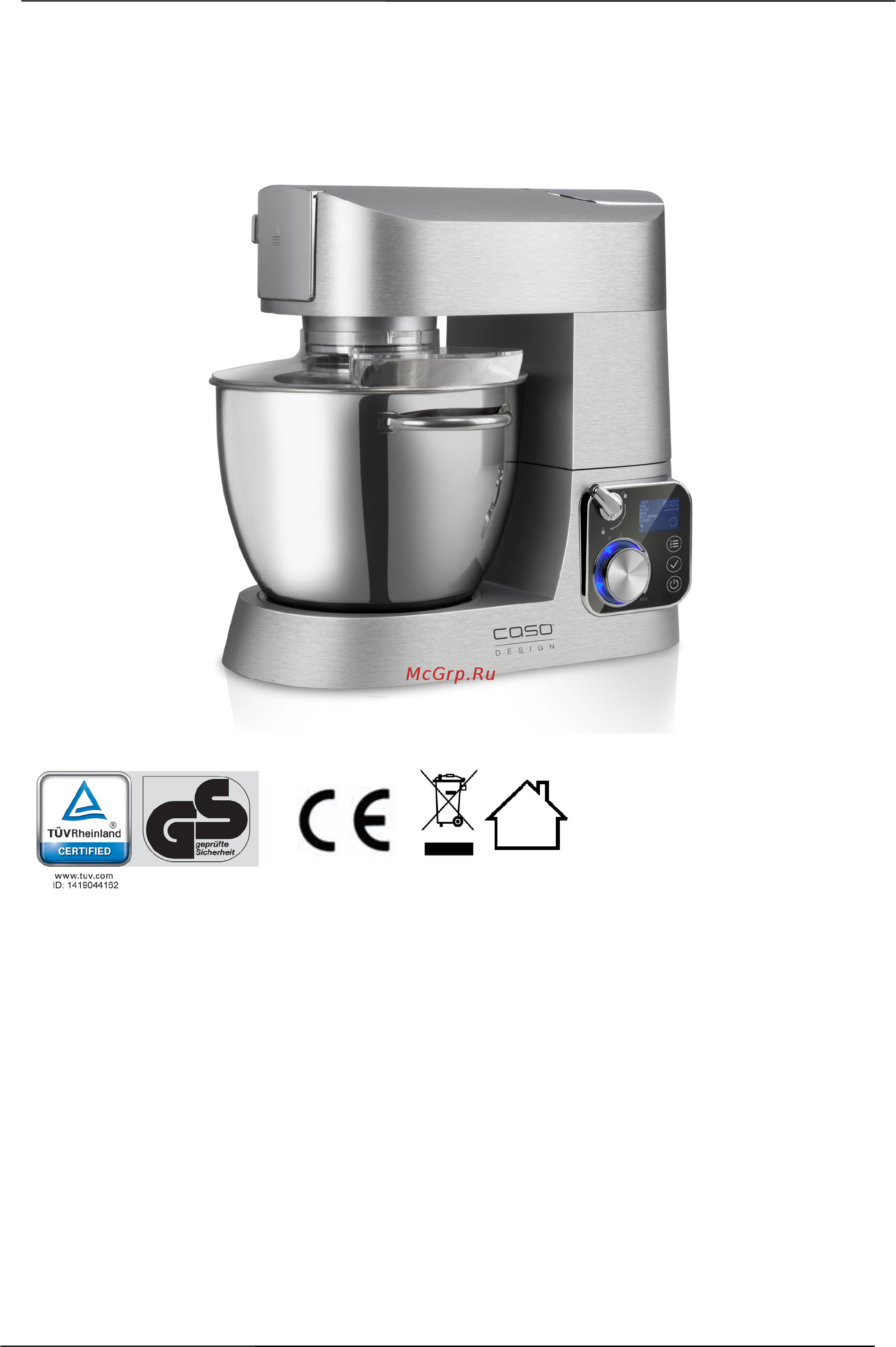 Caso KM1200 Chef [36/169] Original operating manual