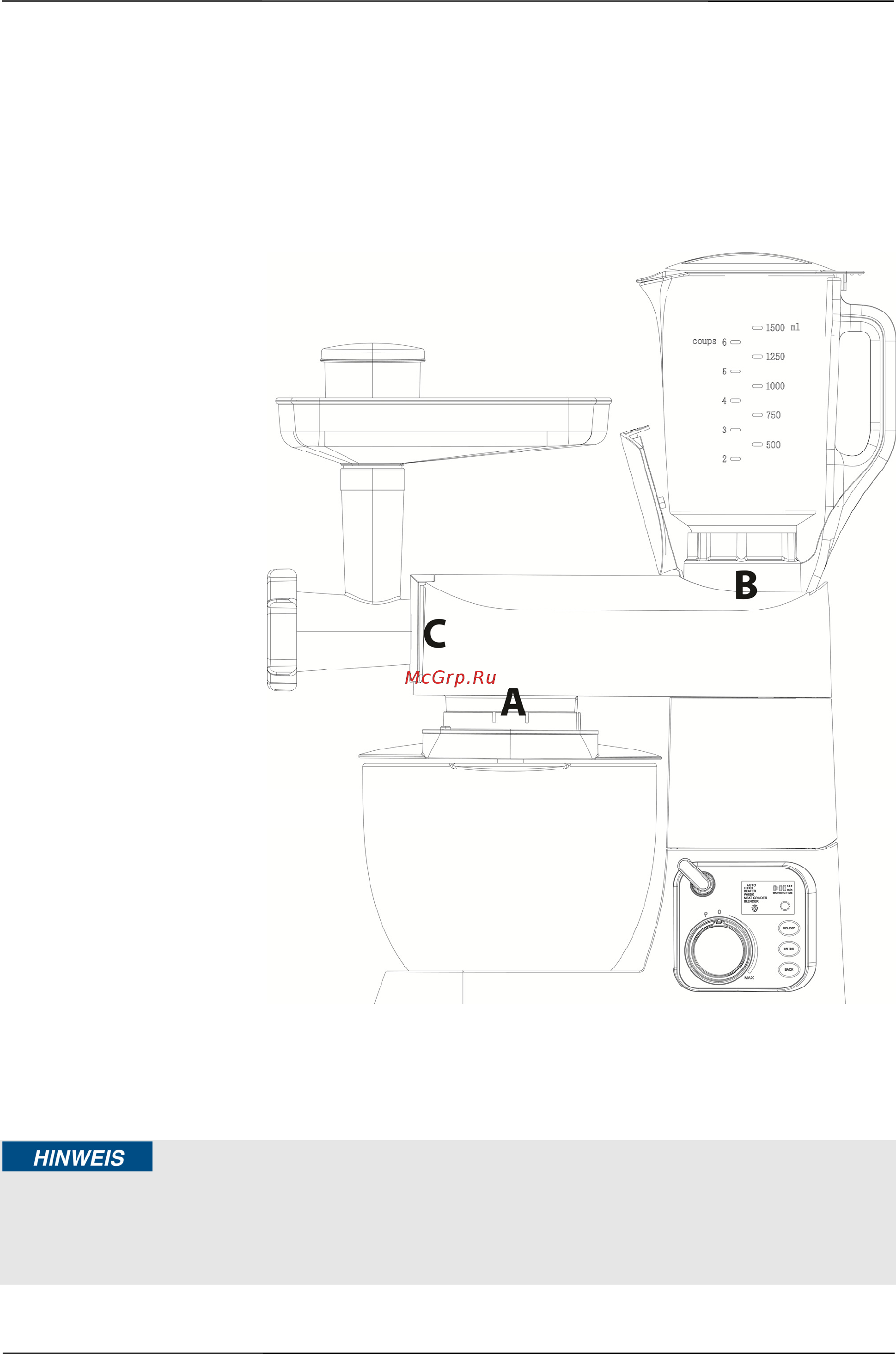 Caso KM1200 Chef [73/169] Remarque