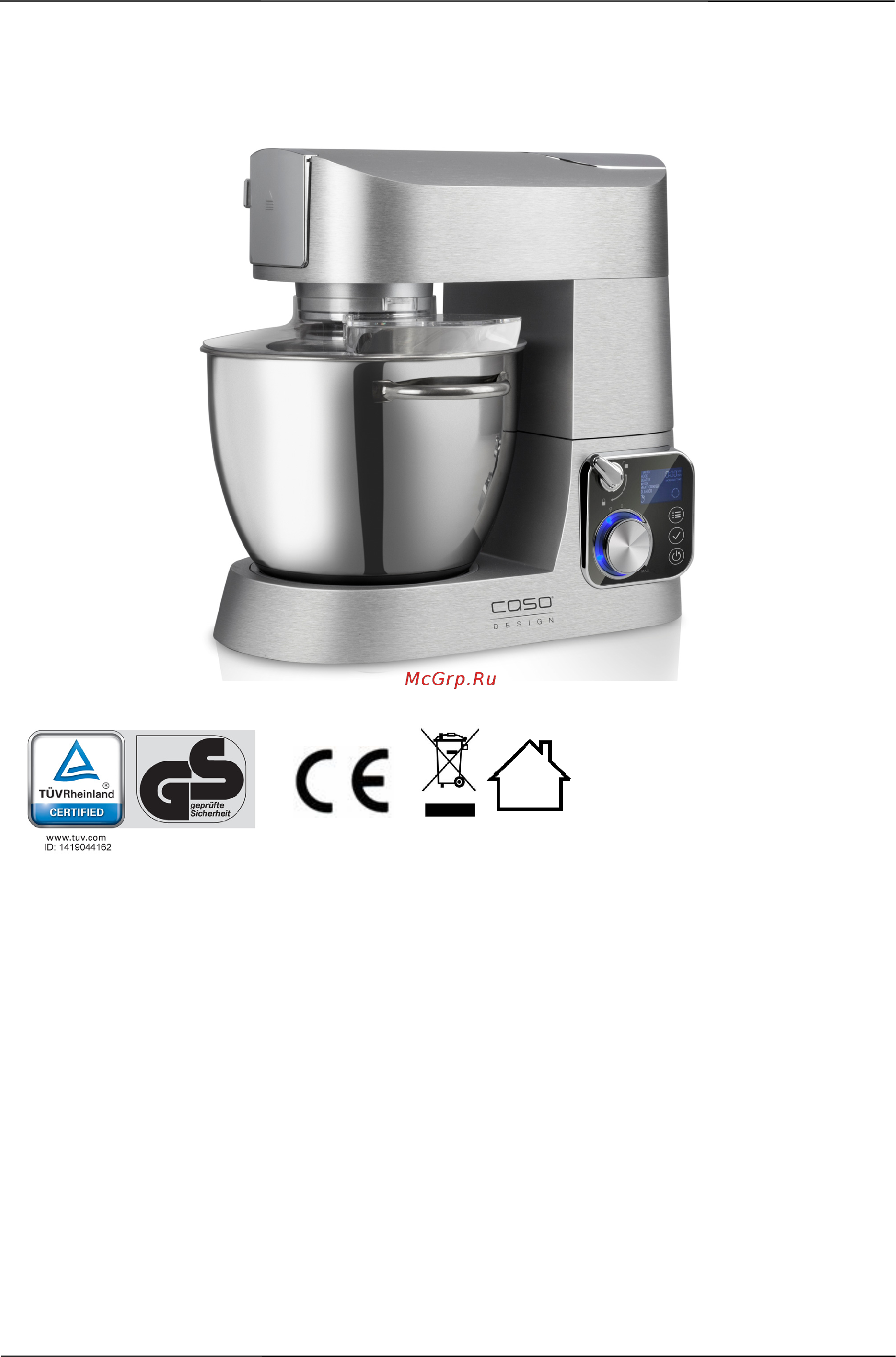 Caso KM1200 Chef [88/169] Istruzione d uso macchina da cucina km 1200 chef