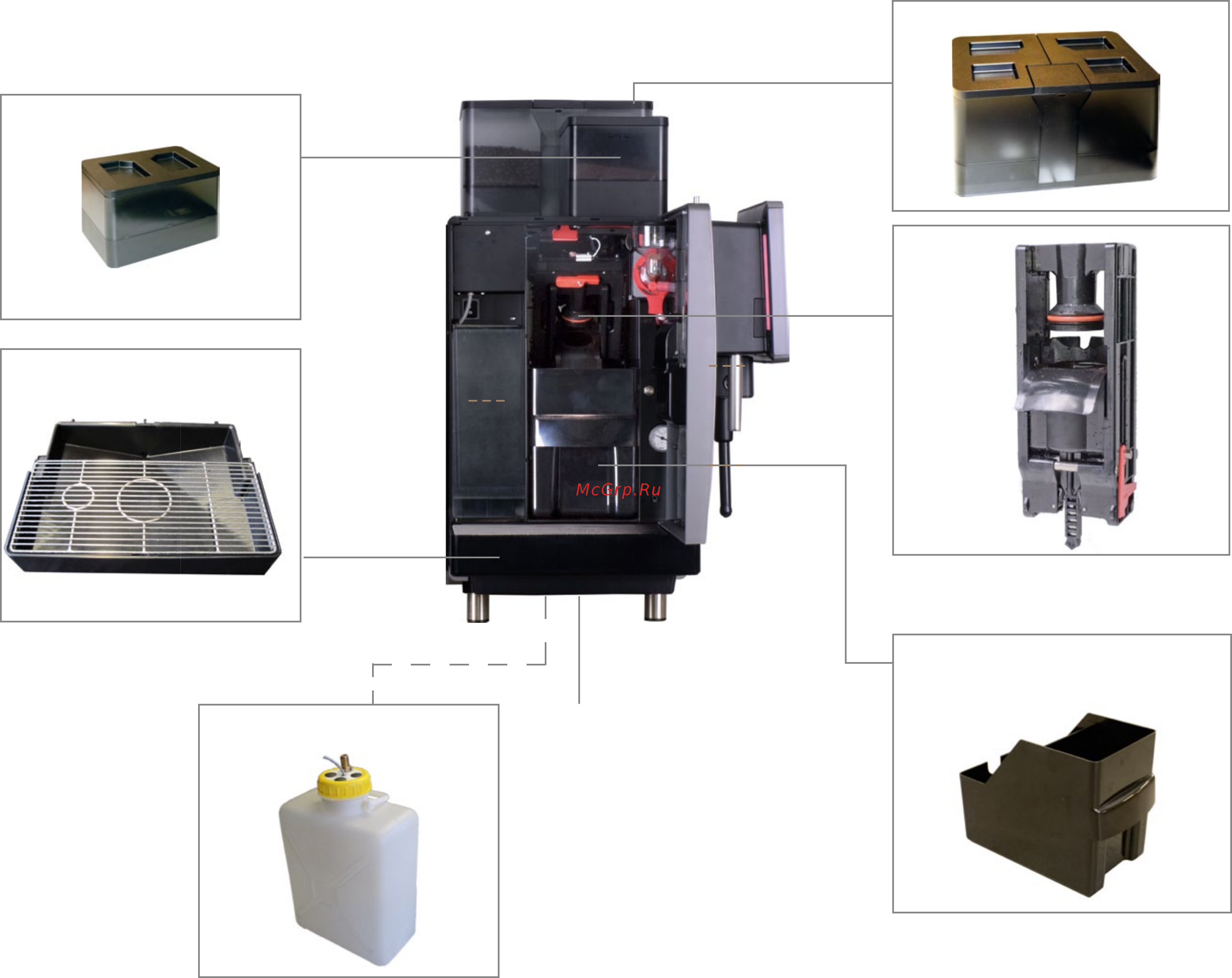 Franke A800 FM 1G H1 + SU05 (холодильник 5 л) [14/64] Компоненты машины a800