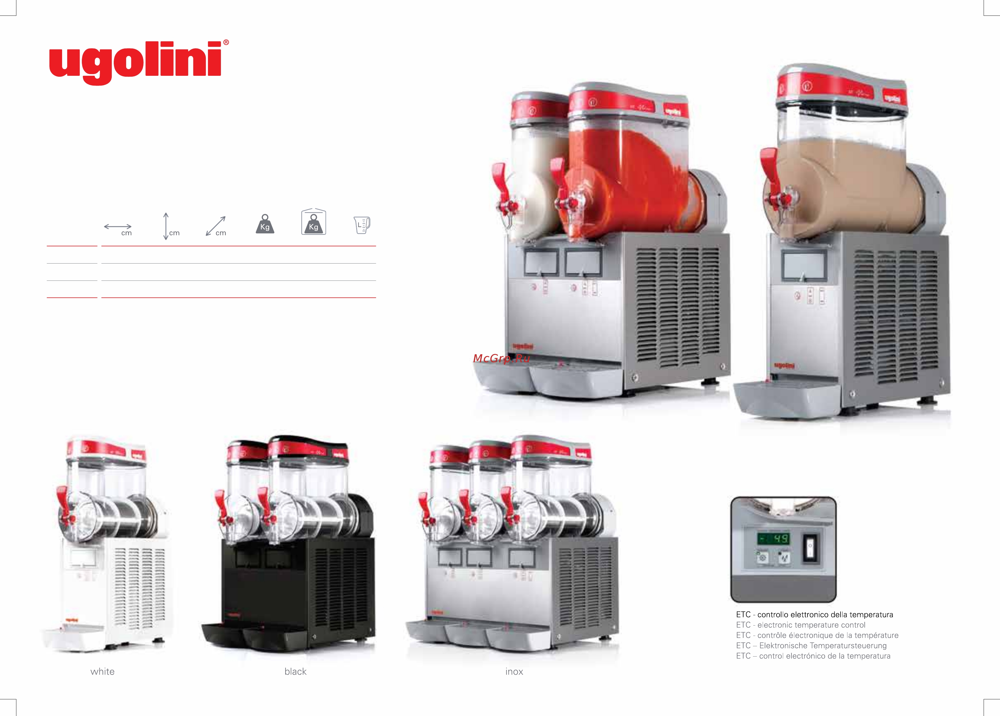 UGOLINI Quick-GEL Каталог оборудования UGOLINI (англ.) онлайн [14/36] 282225