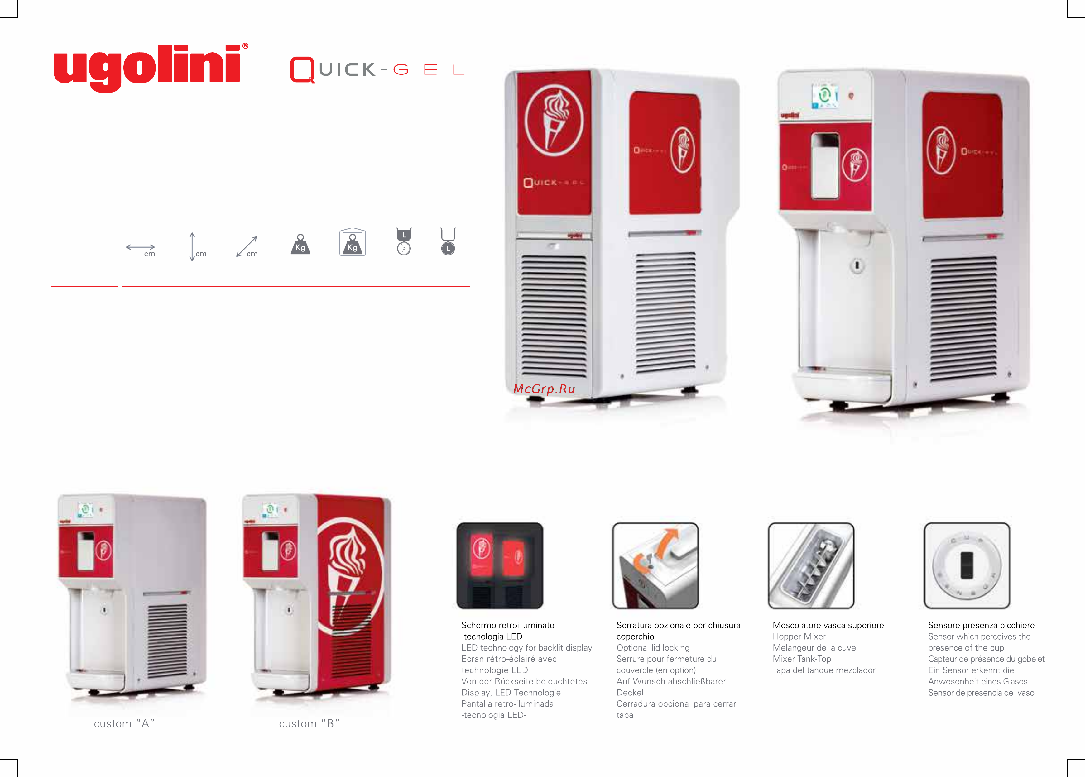 UGOLINI Quick-GEL Каталог оборудования UGOLINI (англ.) онлайн [4/36] 282225
