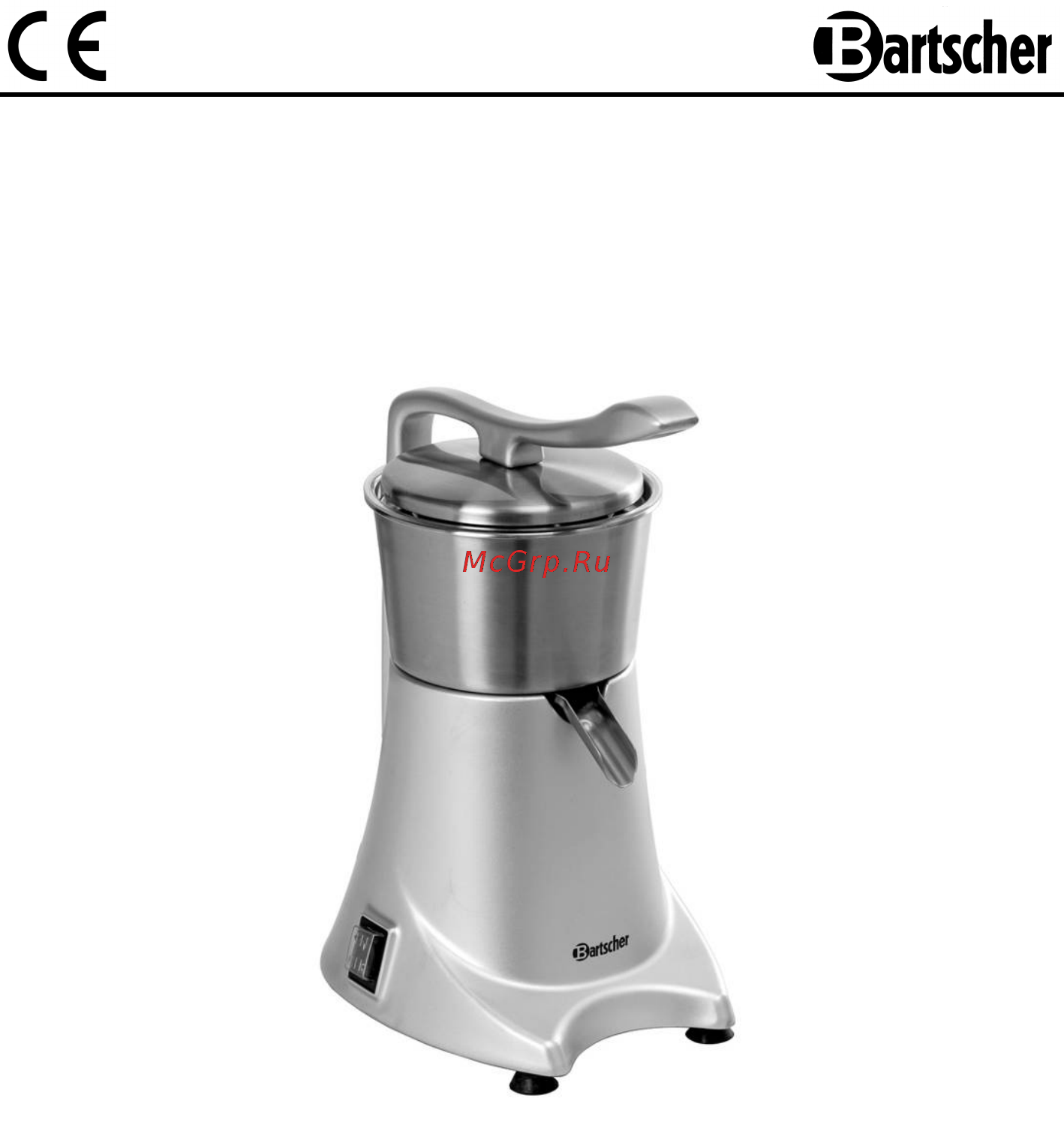 Bartscher CS1 Инструкция по эксплуатации онлайн