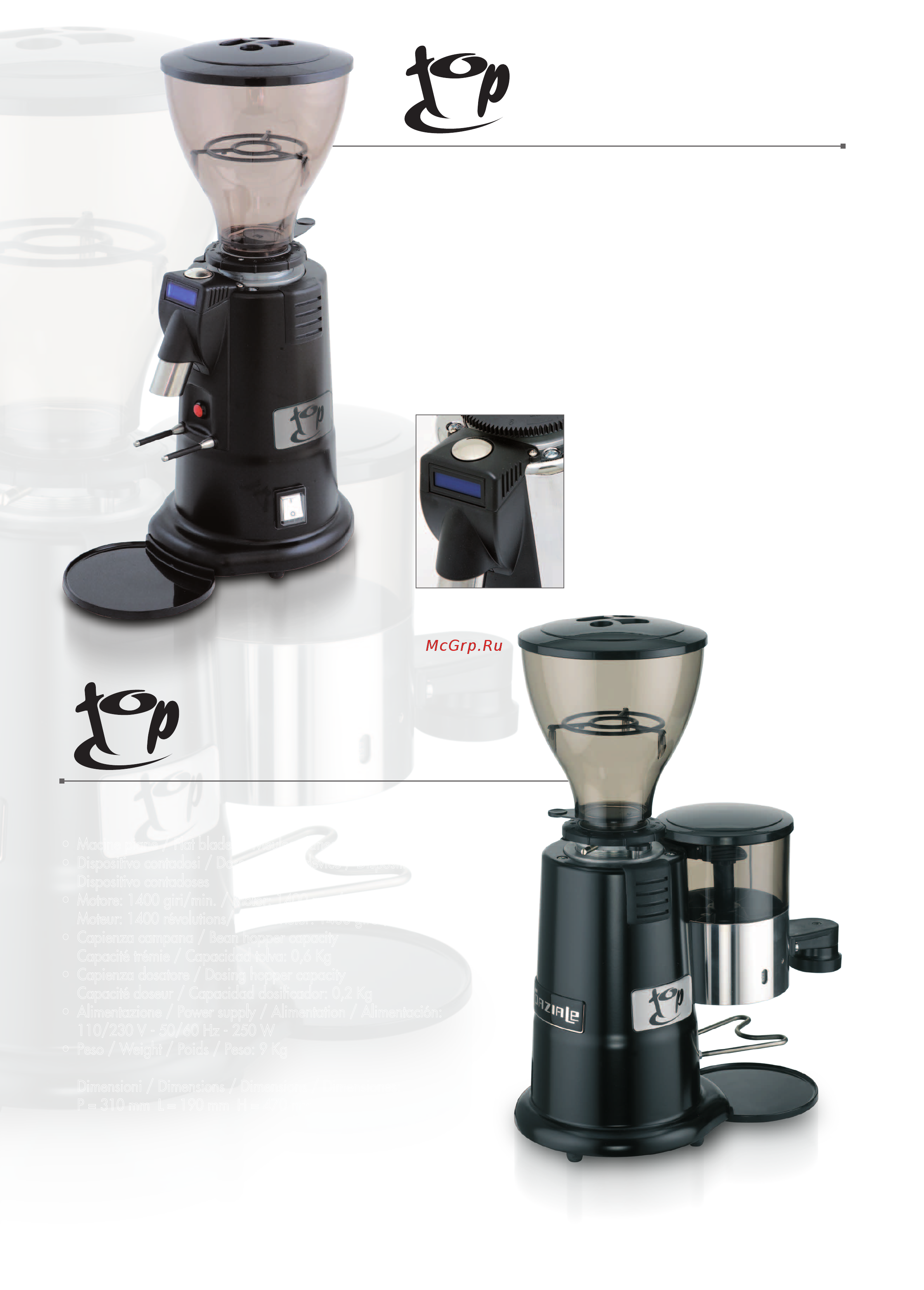 La Spaziale Top On Demand [6/8] E s p r e s s o c o f f e e g r i n d e r s